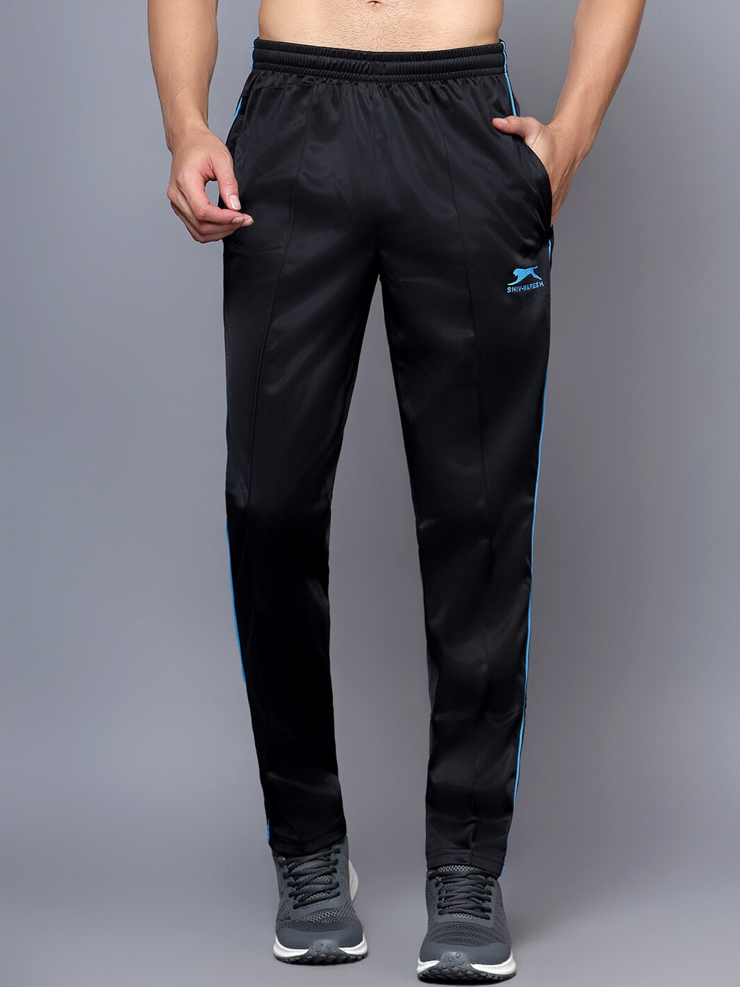 

Shiv Naresh Men Mid Rise Sports Track Pants, Navy blue