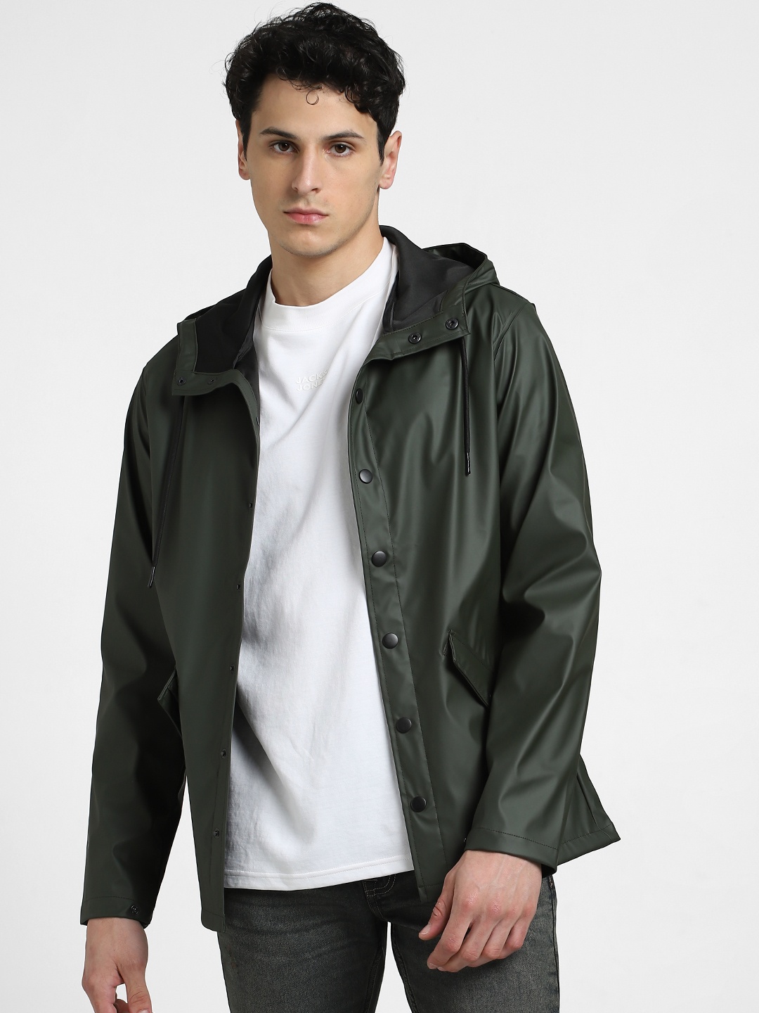 

Jack & Jones Hooded Bomber Jacket, Green