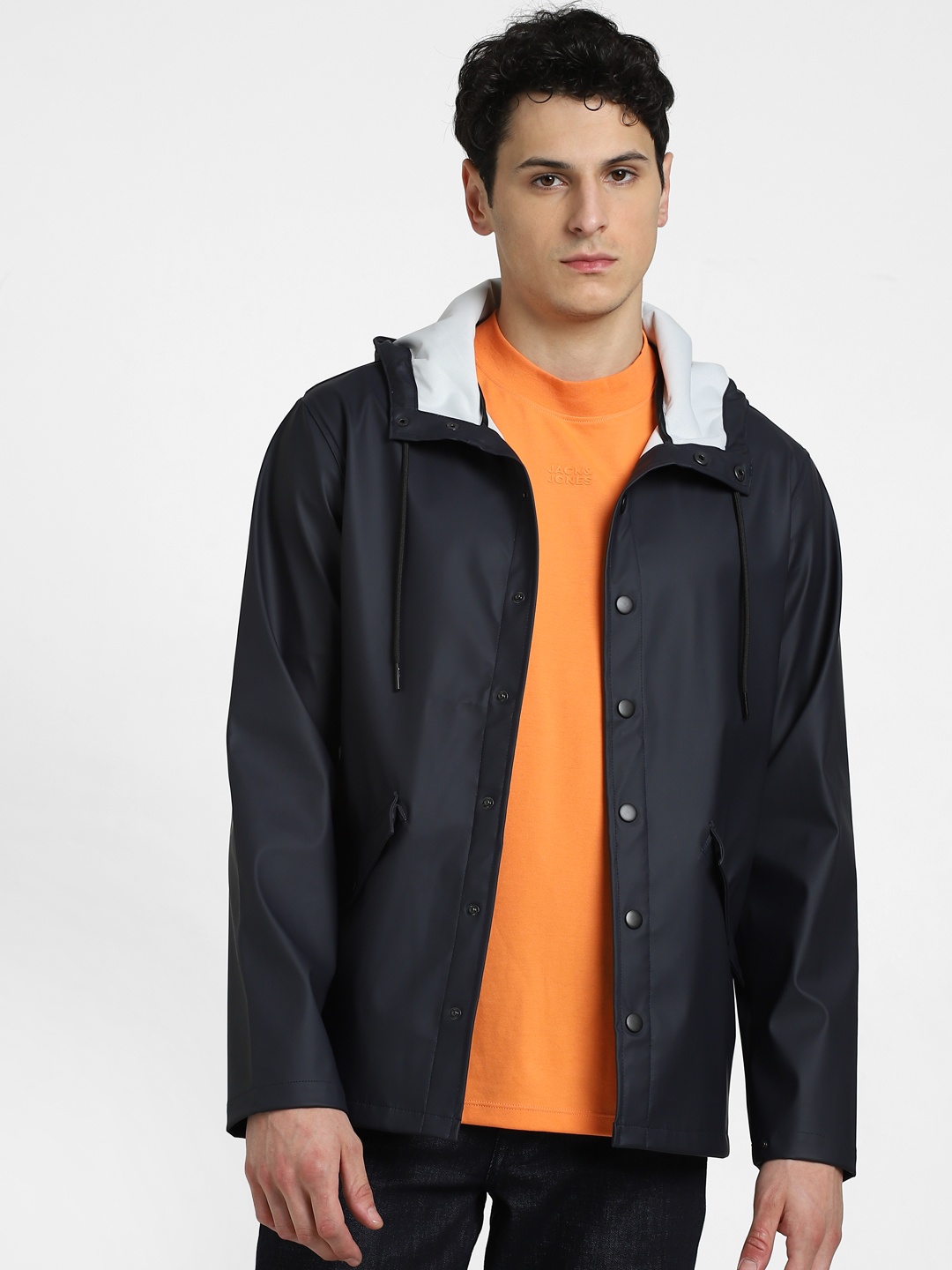 

Jack & Jones Hooded Bomber Jacket, Blue