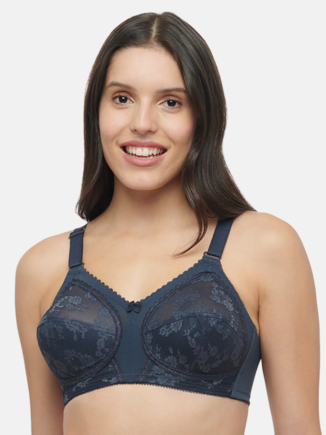 

Triumph Full Coverage Lace Everyday Bra With All Day Comfort, Navy blue