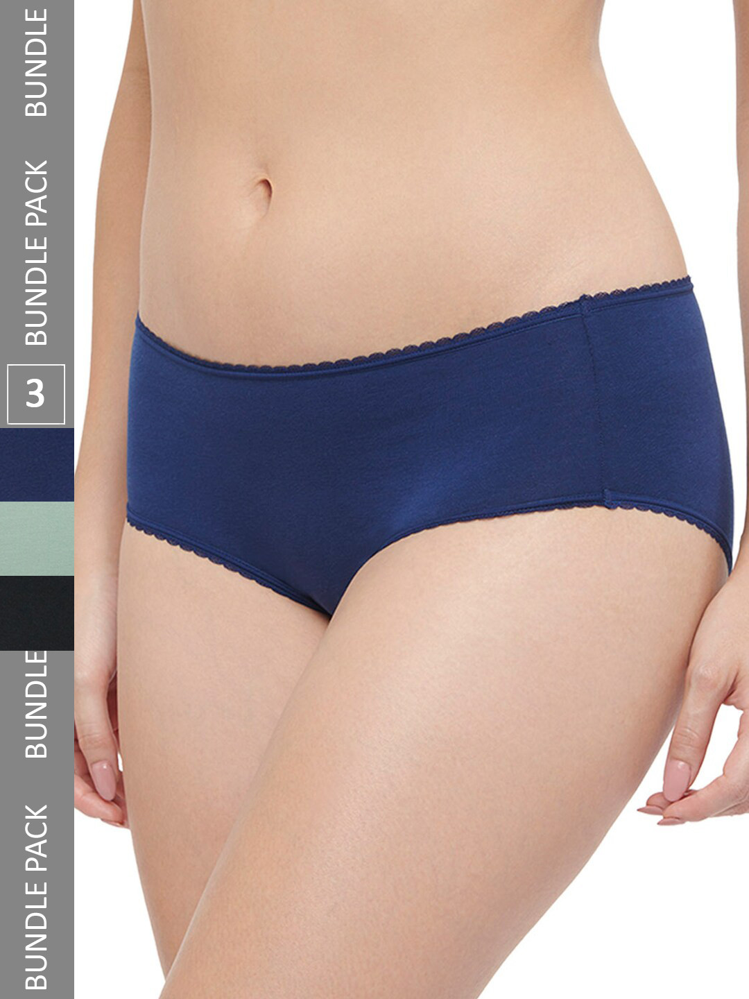 

Triumph Women Pack Of 3 Lace Trim Hipster Briefs M000761 I1, Green