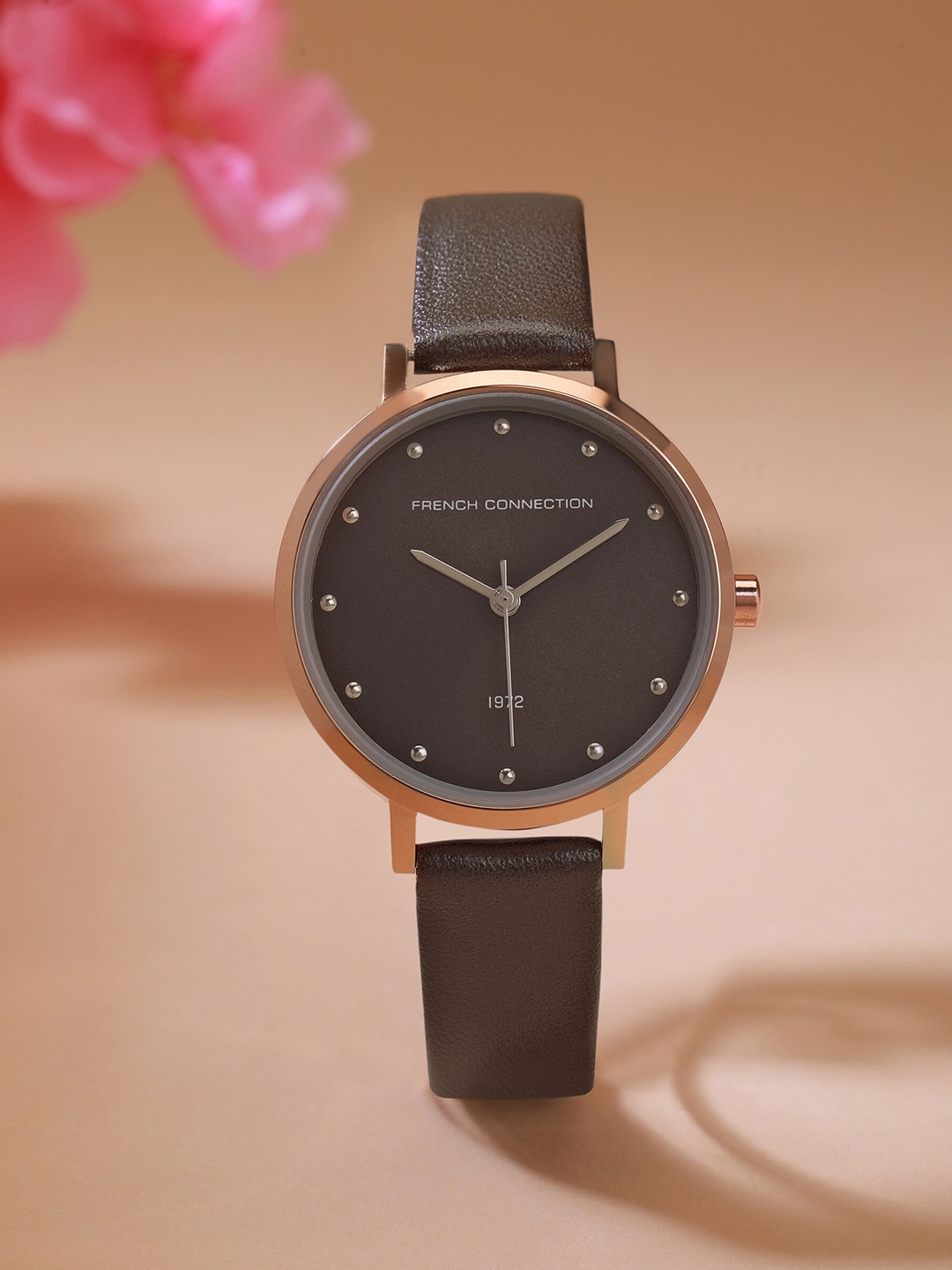 

French Connection Women Leather Straps Analogue Watch FCN00080C, Brown