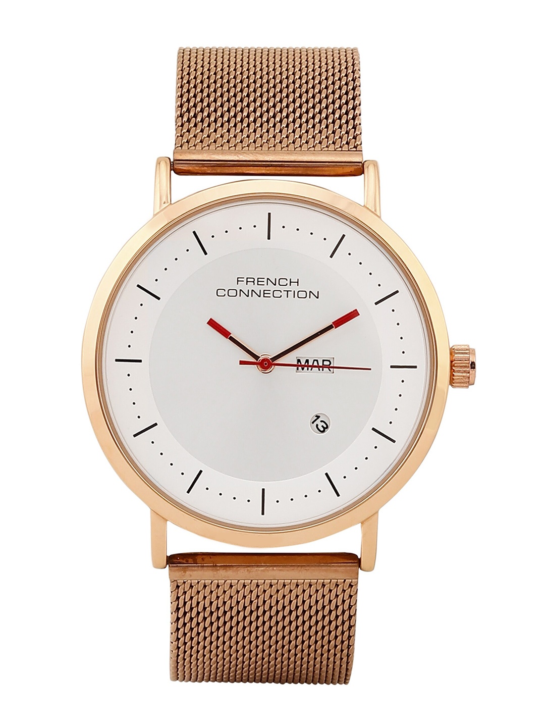 

French Connection Men Regular Style Stainless Steel Analogue Display Watch FCN00044D, Silver