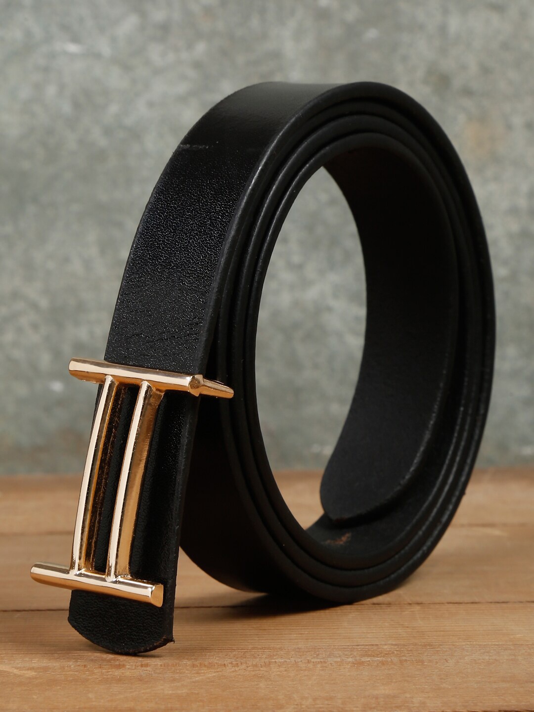 

Teakwood Leathers Women Leather Belt, Black