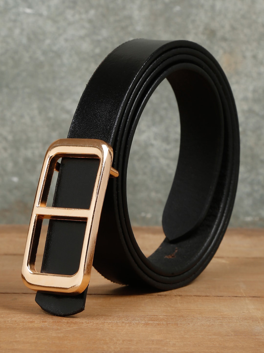 

Teakwood Leathers Women Black Leather Belt