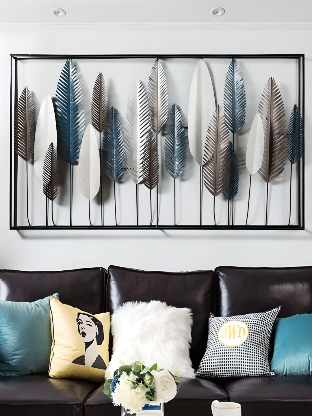 

The Art House Black & Blue Metal Wall Decor