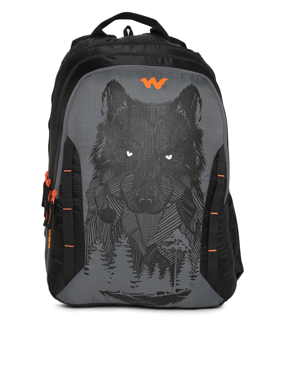 

Wildcraft 6 Wild Unisex Black & Grey Graphic Backpack