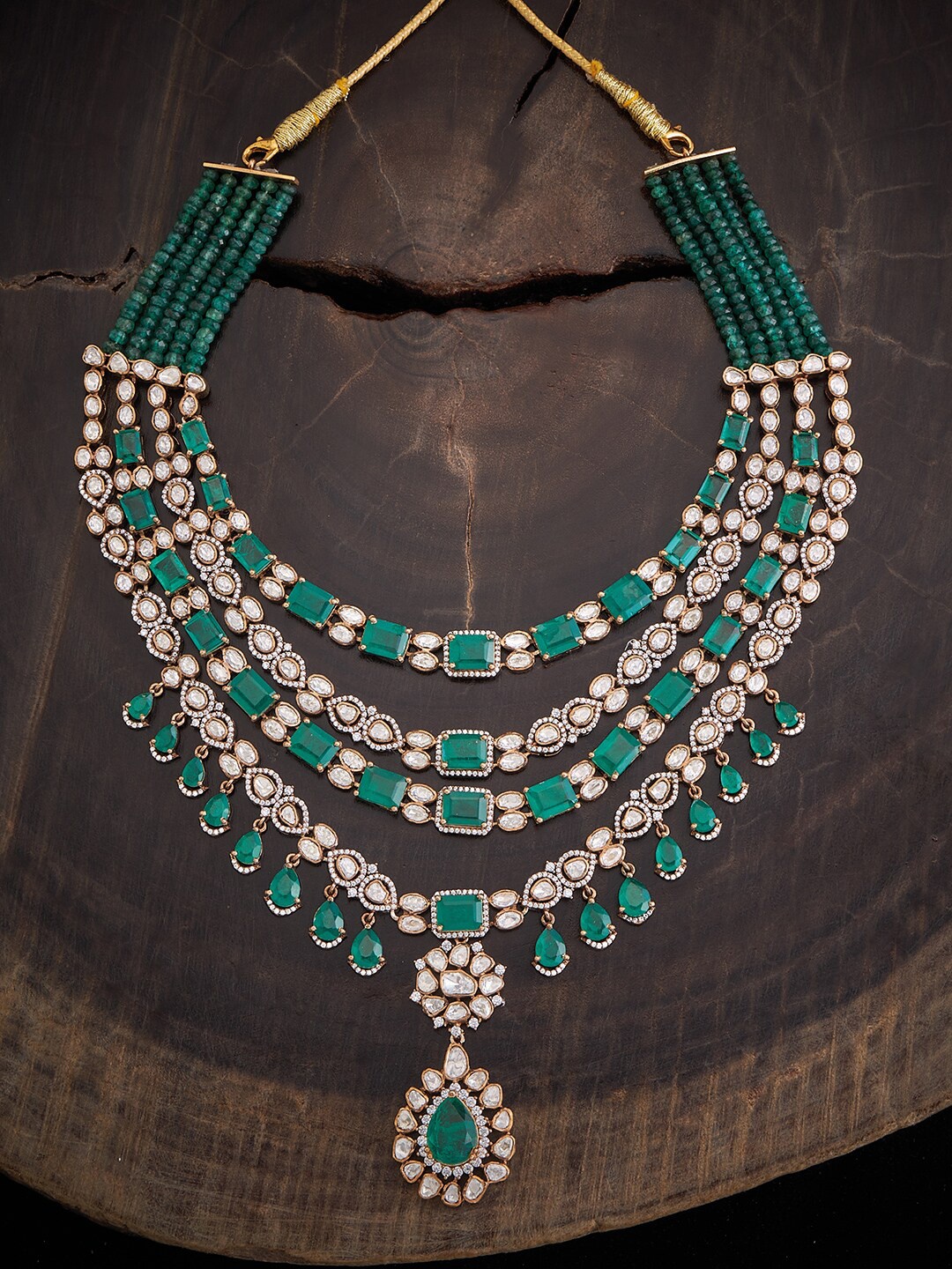 

Kushal's Fashion Jewellery Silver Gold-Plated Necklace