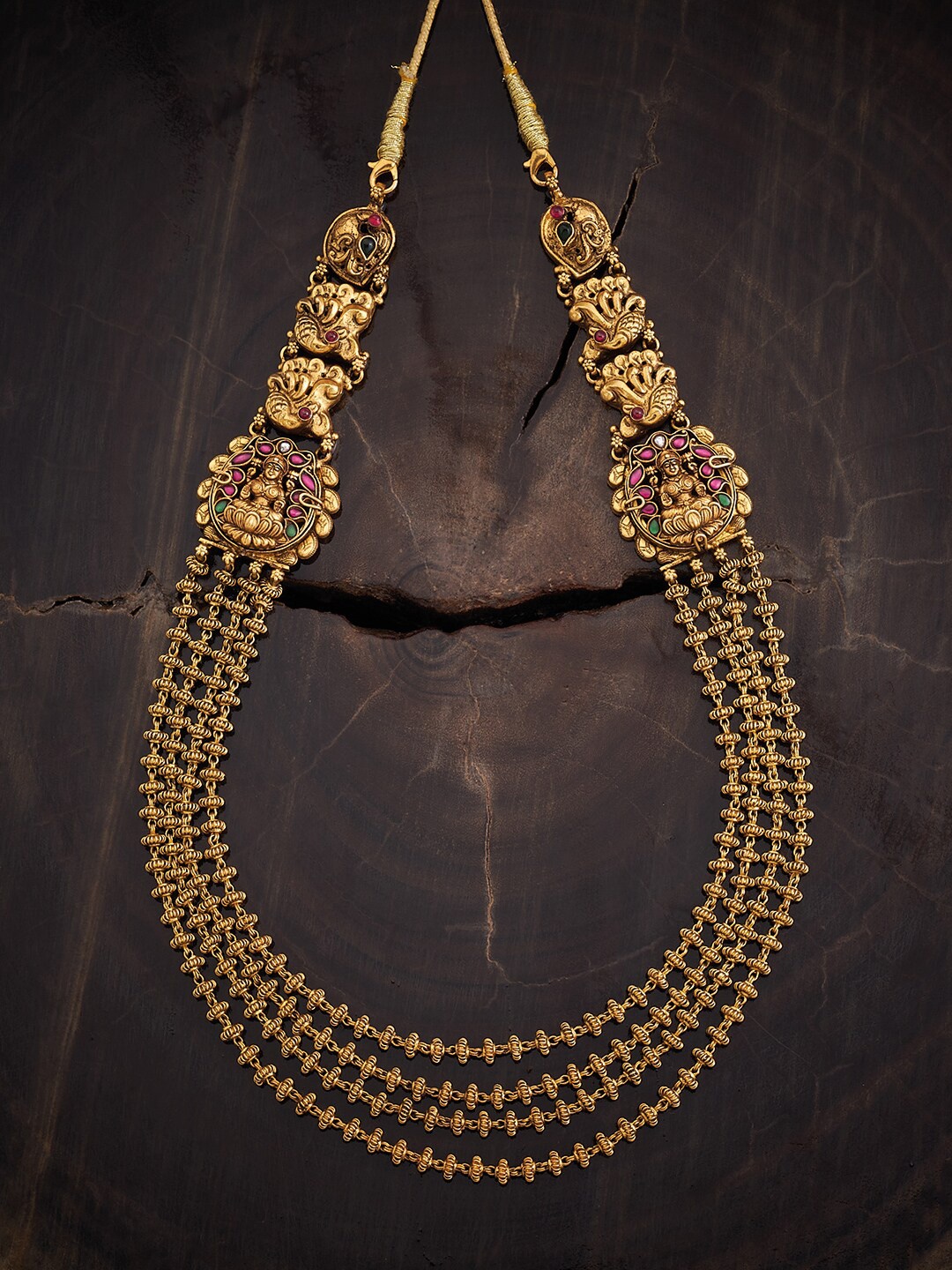 

Kushal's Fashion Jewellery Gold-Plated Temple Necklace