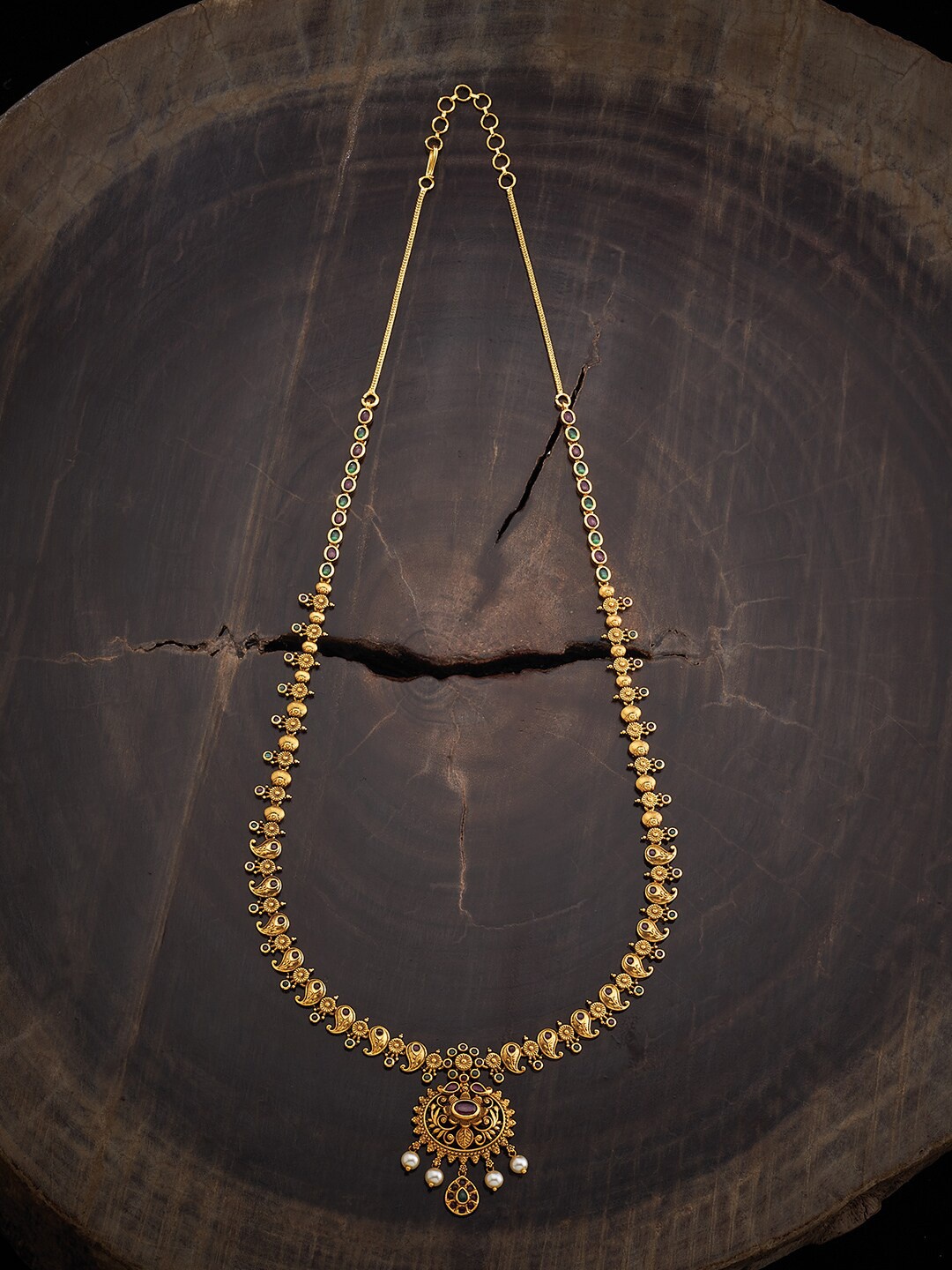 

Kushal's Fashion Jewellery Silver Gold-Plated Necklace