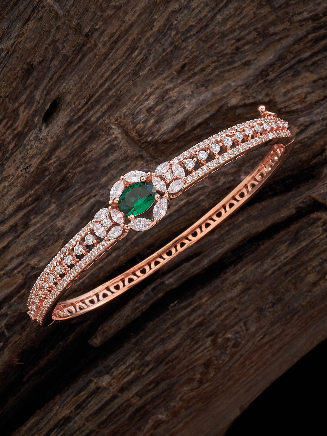 

Kushal's Fashion Jewellery Kada Bracelet, Rose gold