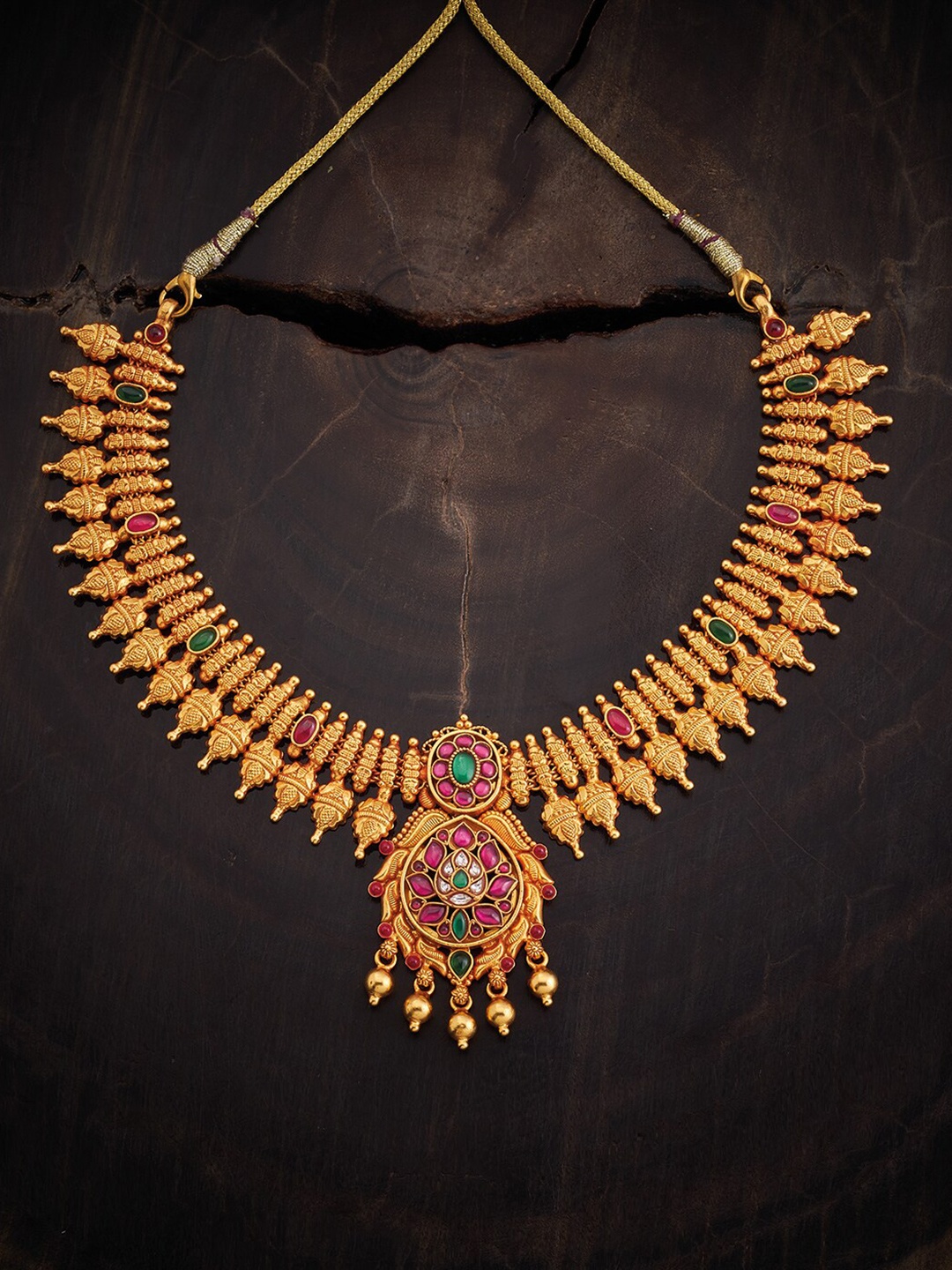 

Kushal's Fashion Jewellery Gold-Plated Silver Temple Necklace