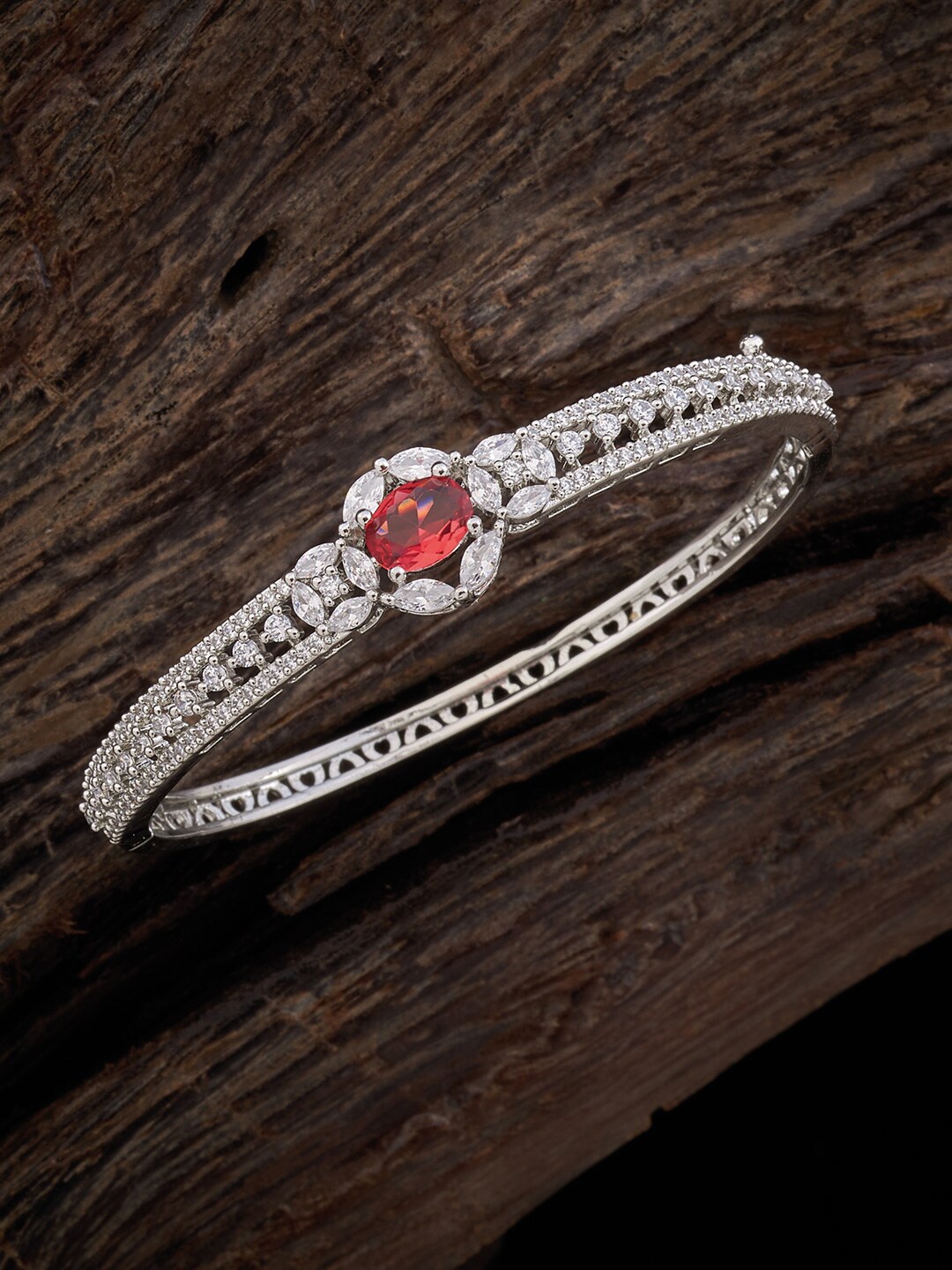 

Kushal's Fashion Jewellery Kada Bracelet, Silver