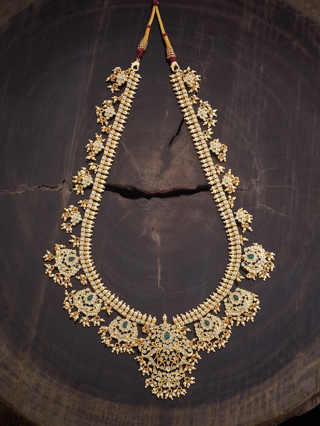 

Kushal's Fashion Jewellery 92.5 Pure Silver Gold-Plated Necklace