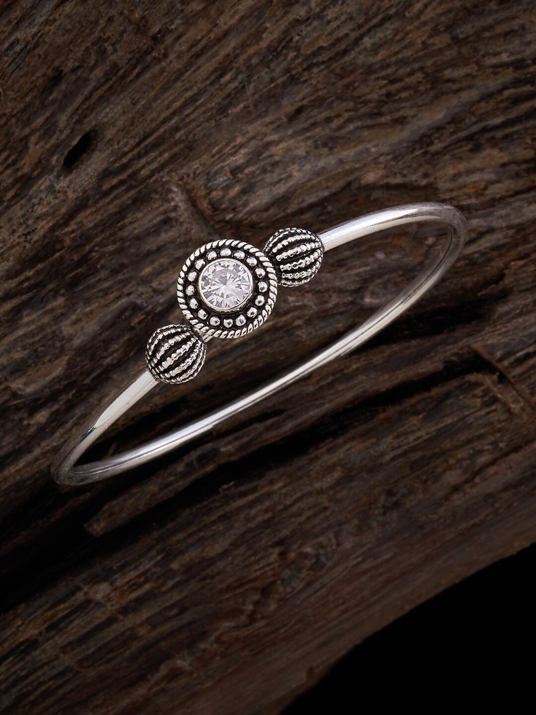 

Kushal's Fashion Jewellery 92.5 Pure Silver Kada Bracelet