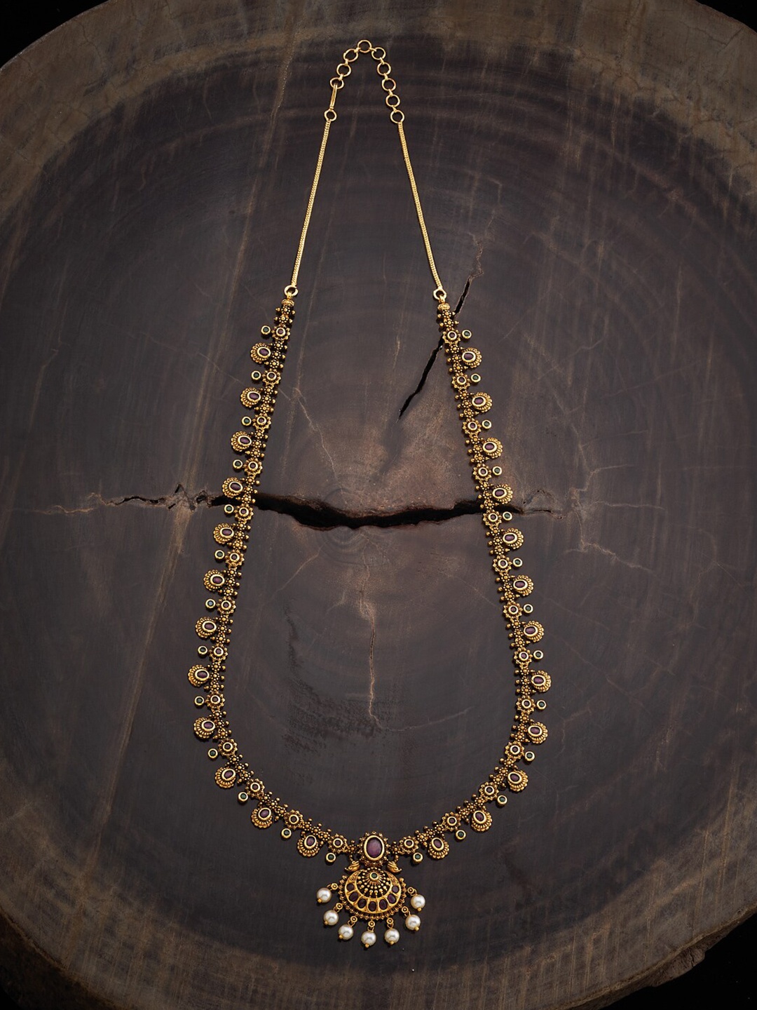 

Kushal's Fashion Jewellery Silver Gold-Plated Necklace
