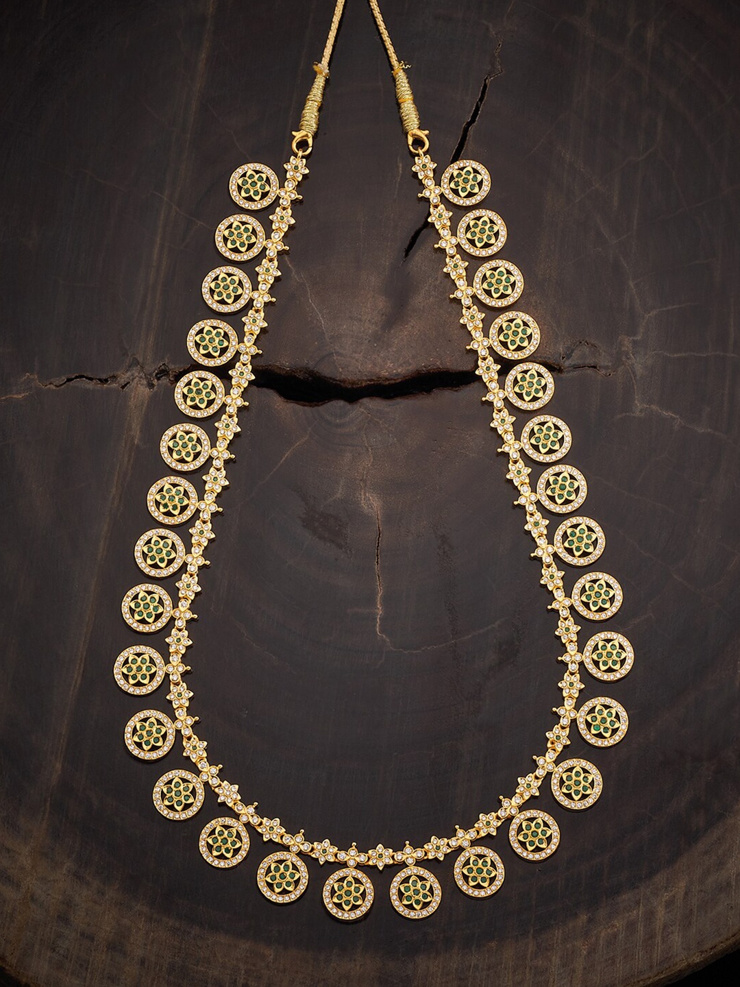 

Kushal's Fashion Jewellery Gold-Plated Cubic Zirconia Studded Necklace