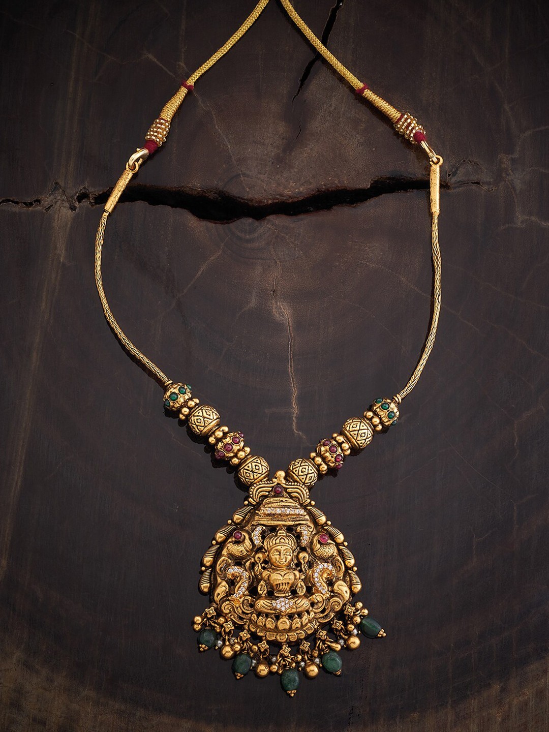 

Kushal's Fashion Jewellery 92.5 Pure Silver Necklace, Gold