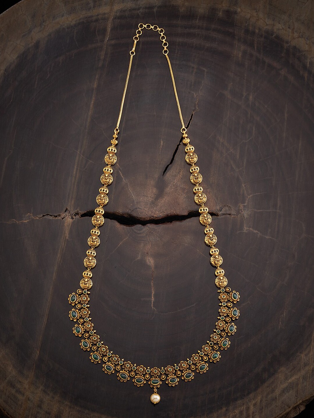 

Kushal's Fashion Jewellery Gold-Plated Antique Necklace
