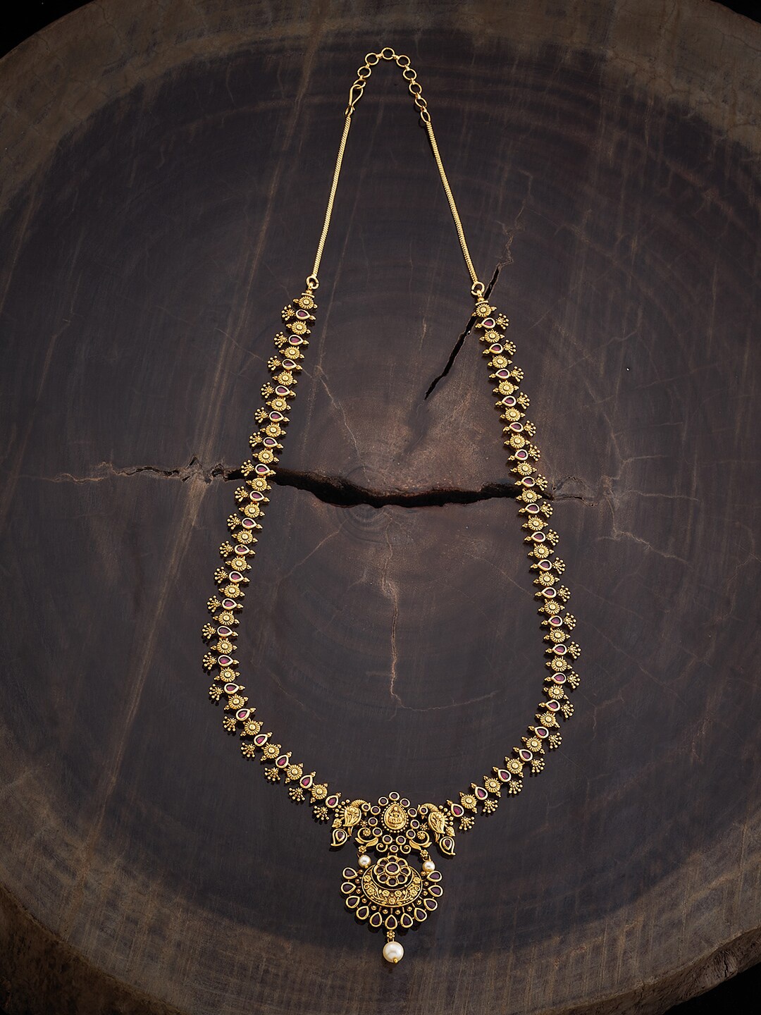 

Kushal's Fashion Jewellery Gold-Toned Minimal Antique Necklace