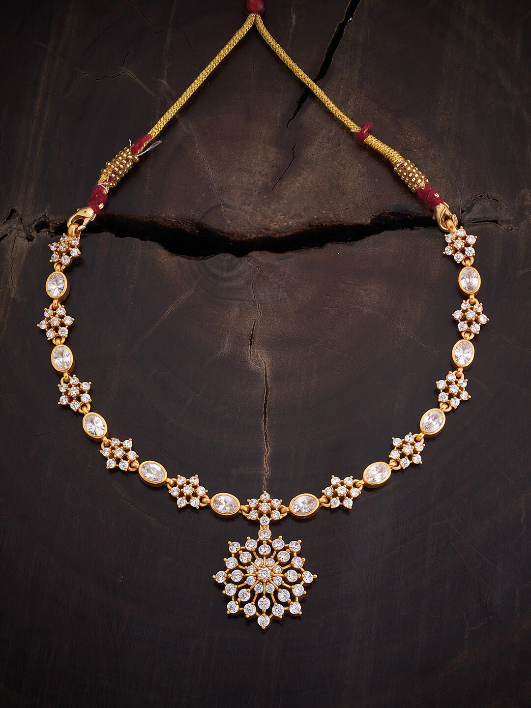 

Kushal's Fashion Jewellery Gold-Plated Silver Temple Necklace