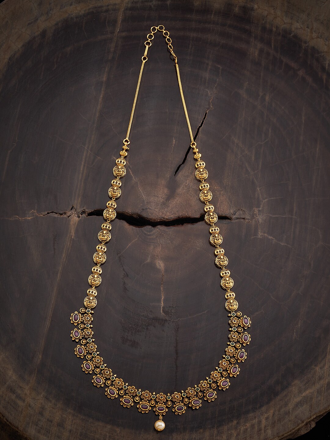 

Kushal's Fashion Jewellery Gold-Plated Antique Necklace