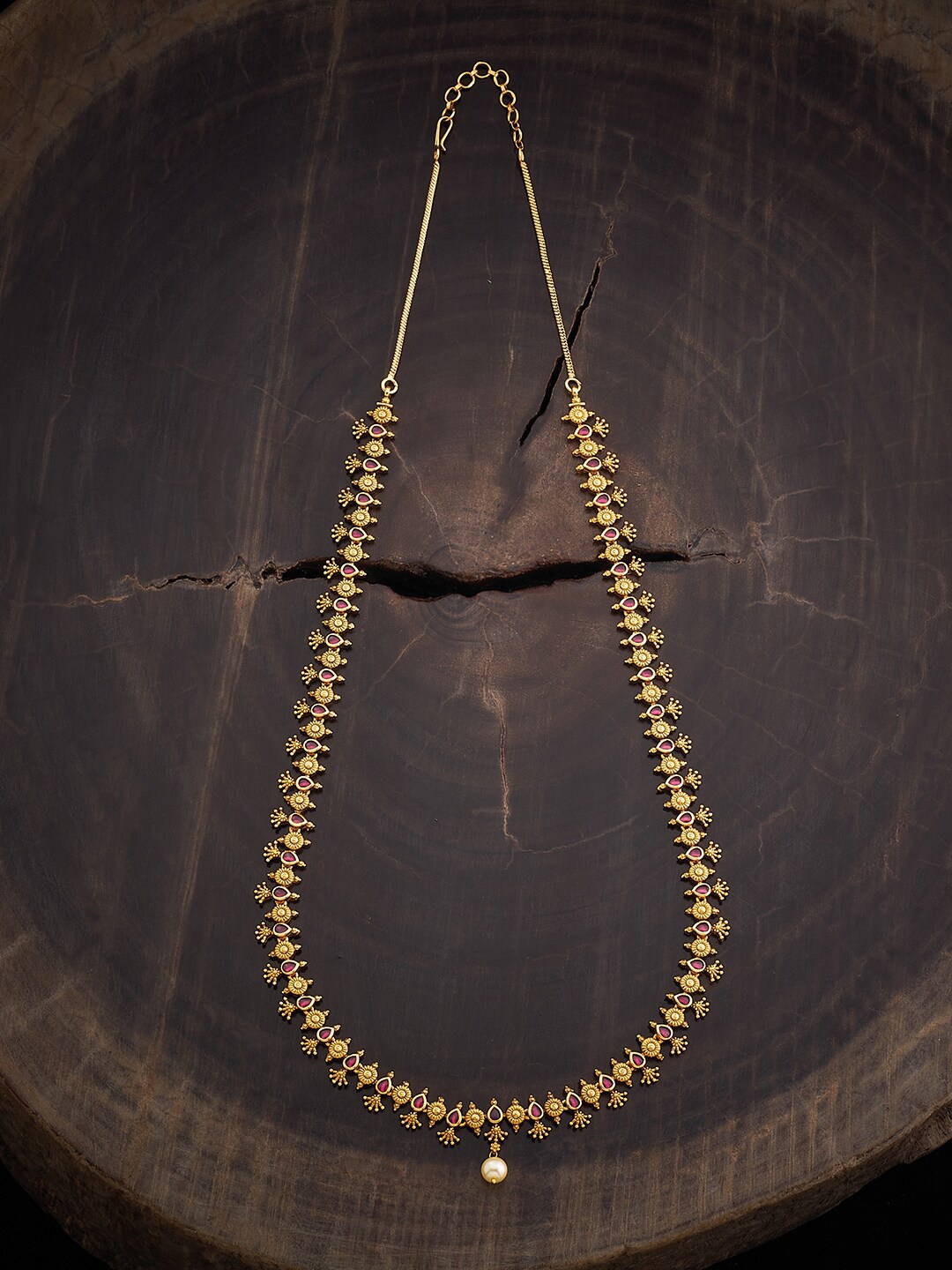 

Kushal's Fashion Jewellery Gold-Toned Silver Antique Necklace