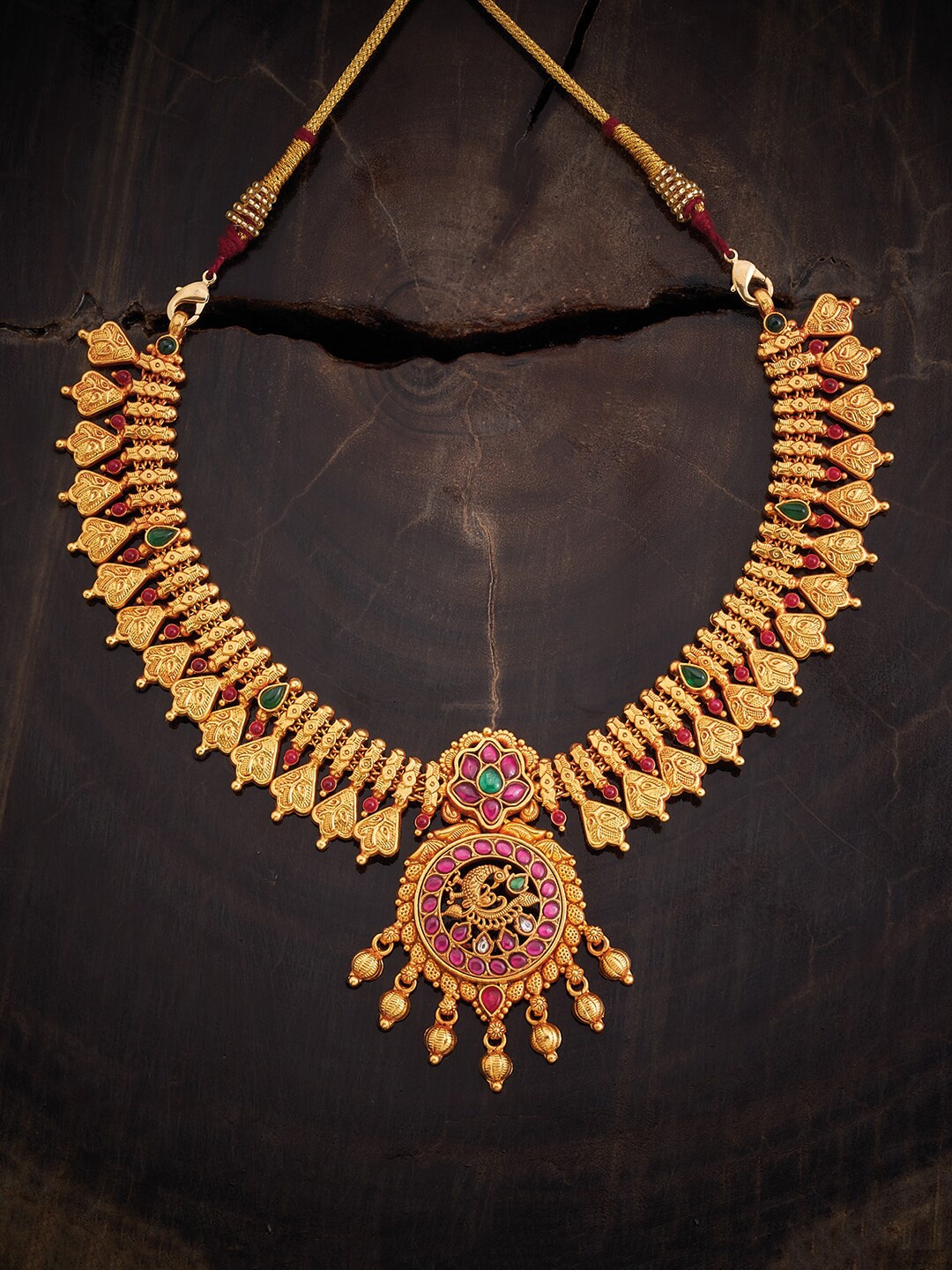 

Kushal's Fashion Jewellery 92.5 Silver Gold-Plated Necklace