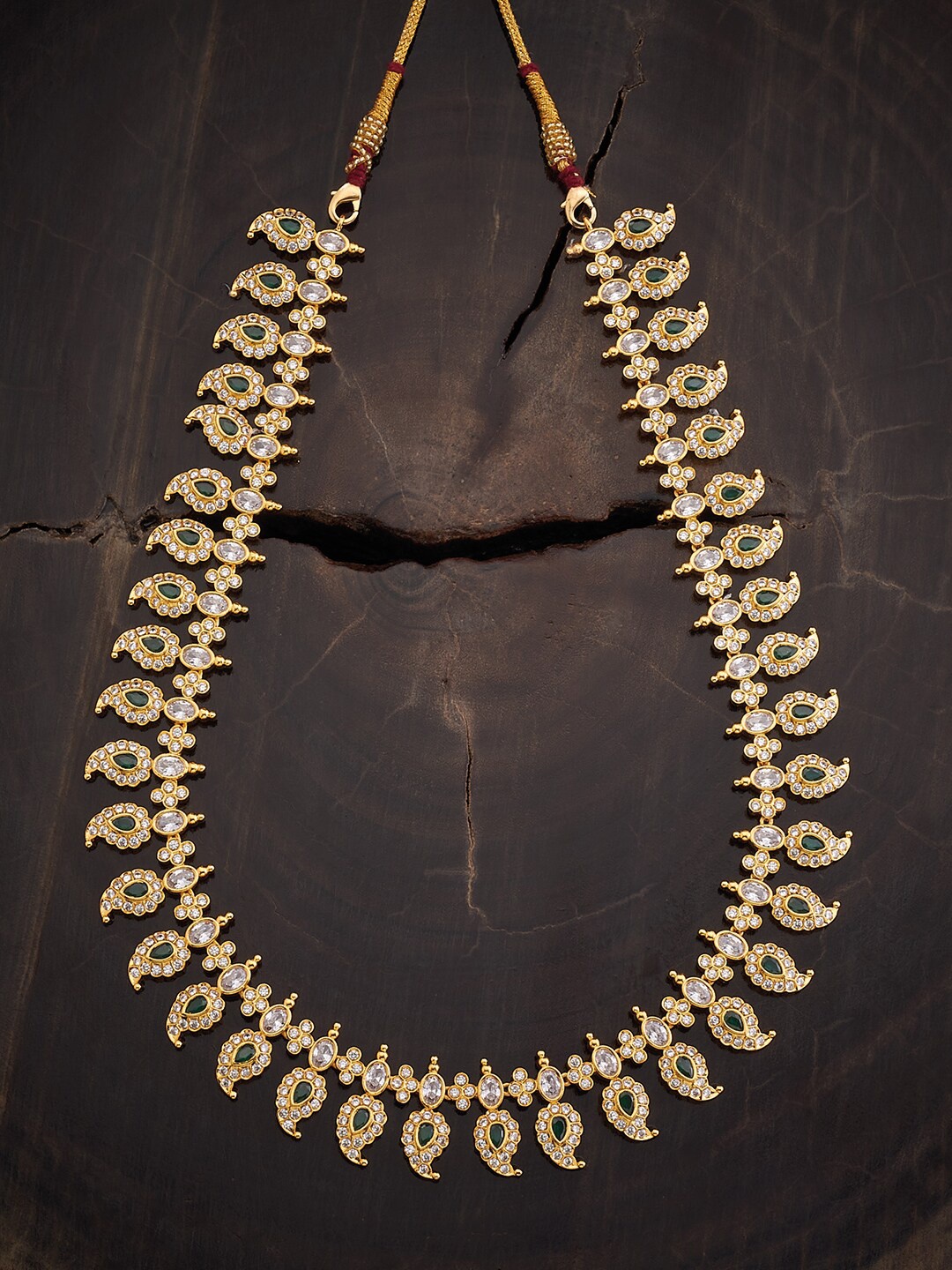 

Kushal's Fashion Jewellery Gold-Plated 92.5 Silver Temple Necklace