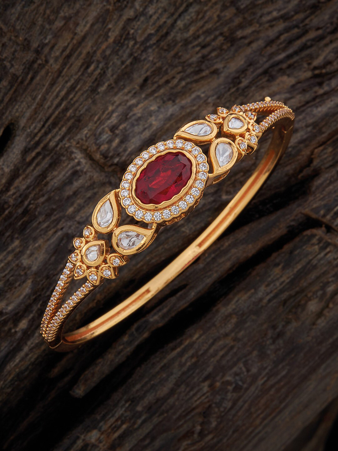 

Kushal's Fashion Jewellery Bangle-Style Bracelet, Gold