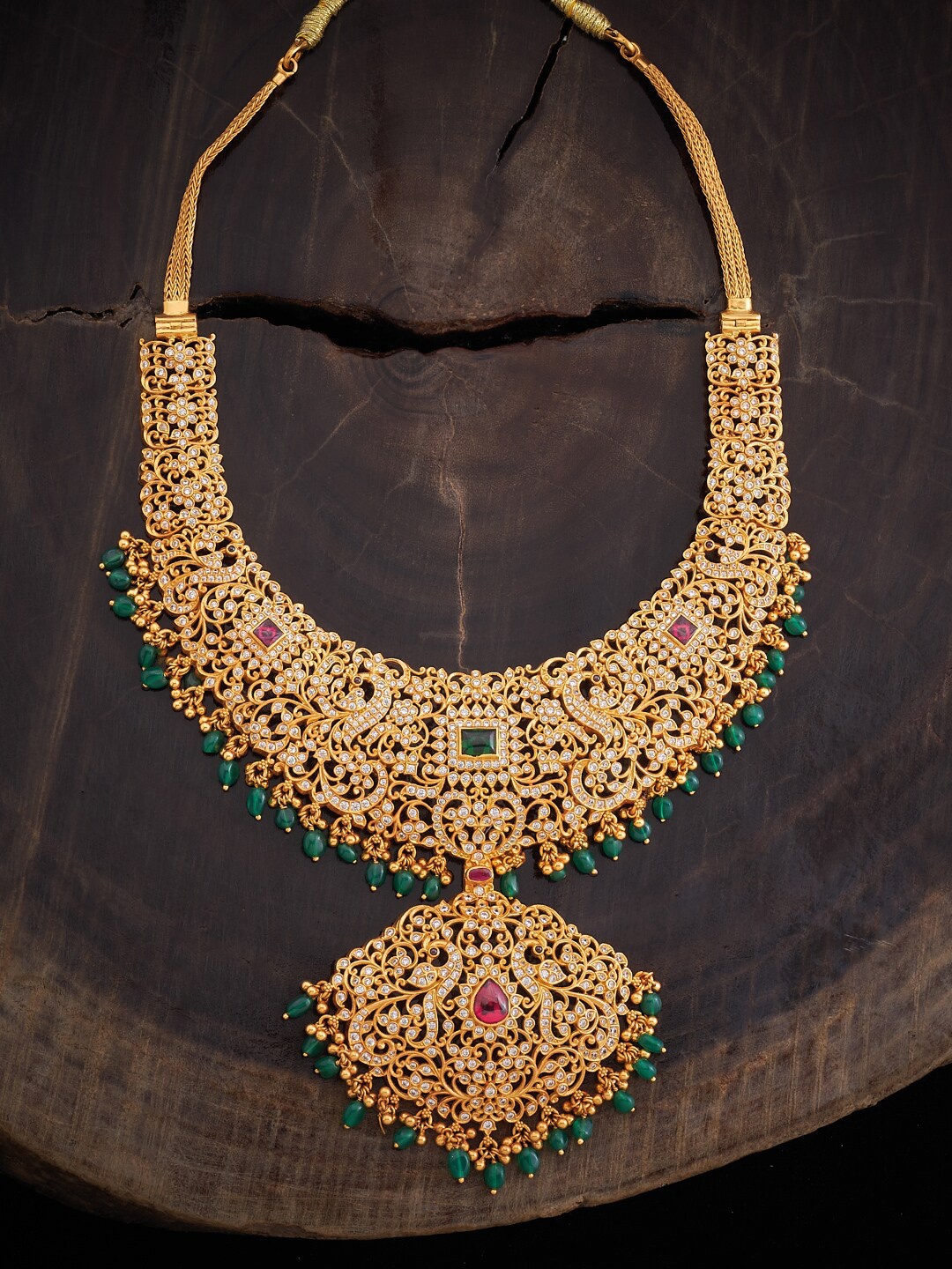 

Kushal's Fashion Jewellery Silver Gold-Plated Necklace