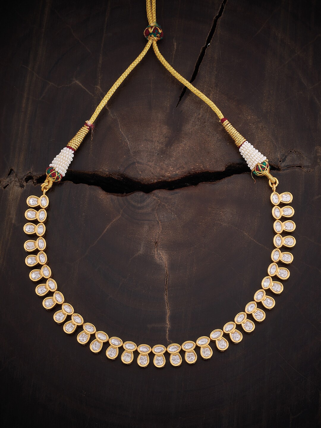 

Kushal's Fashion Jewellery Cubic Zircoia Studded Necklace, Gold