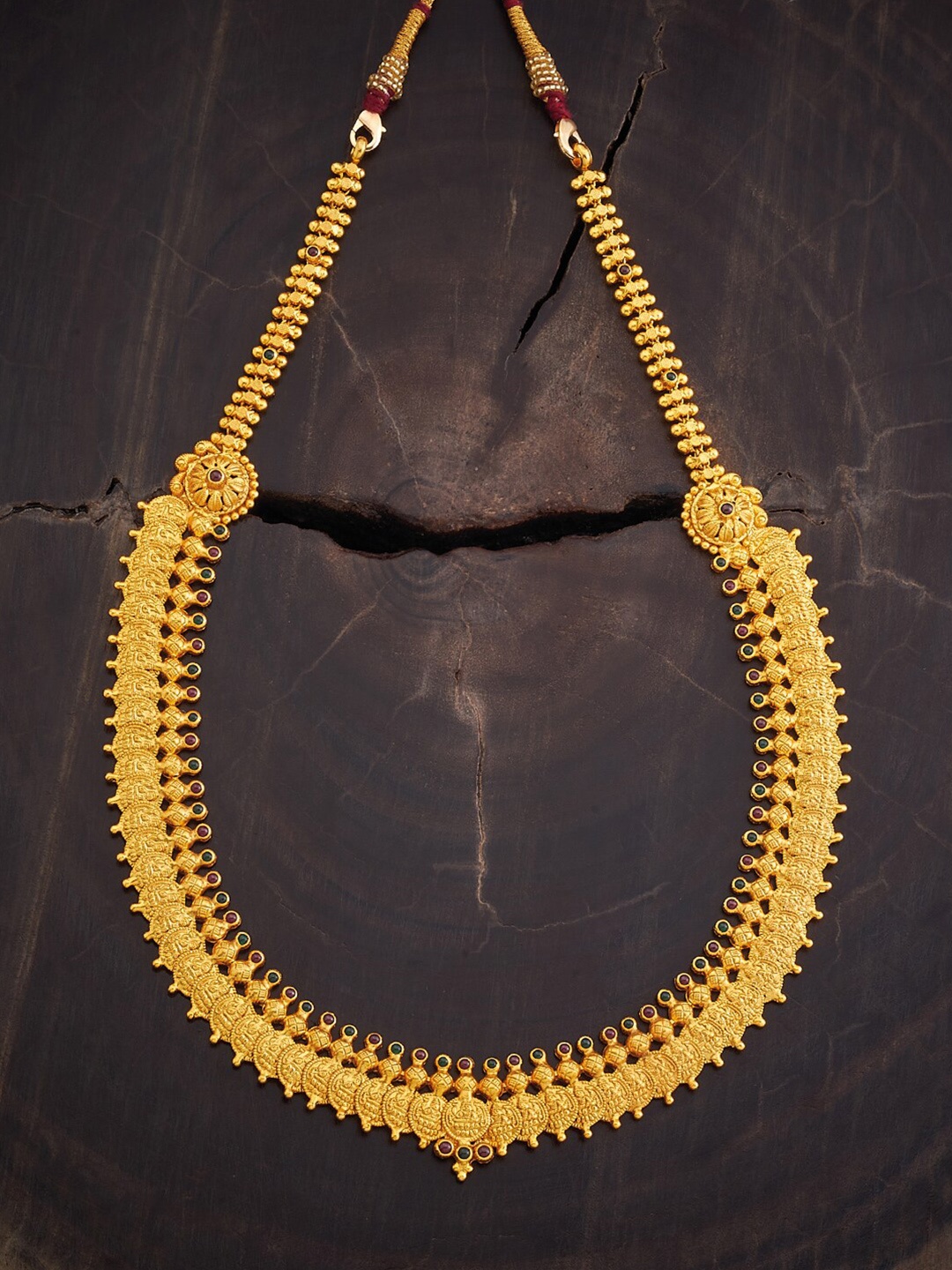 

Kushal's Fashion Jewellery Gold-Toned Temple Necklace