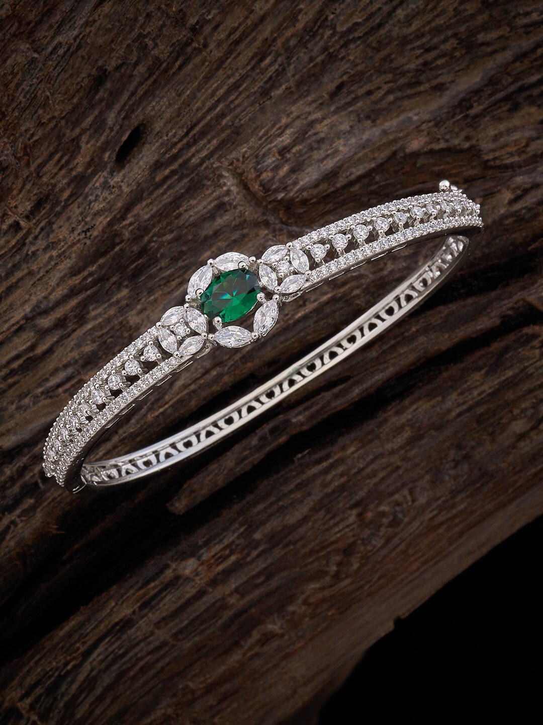

Kushal's Fashion Jewellery Kada Bracelet, Silver