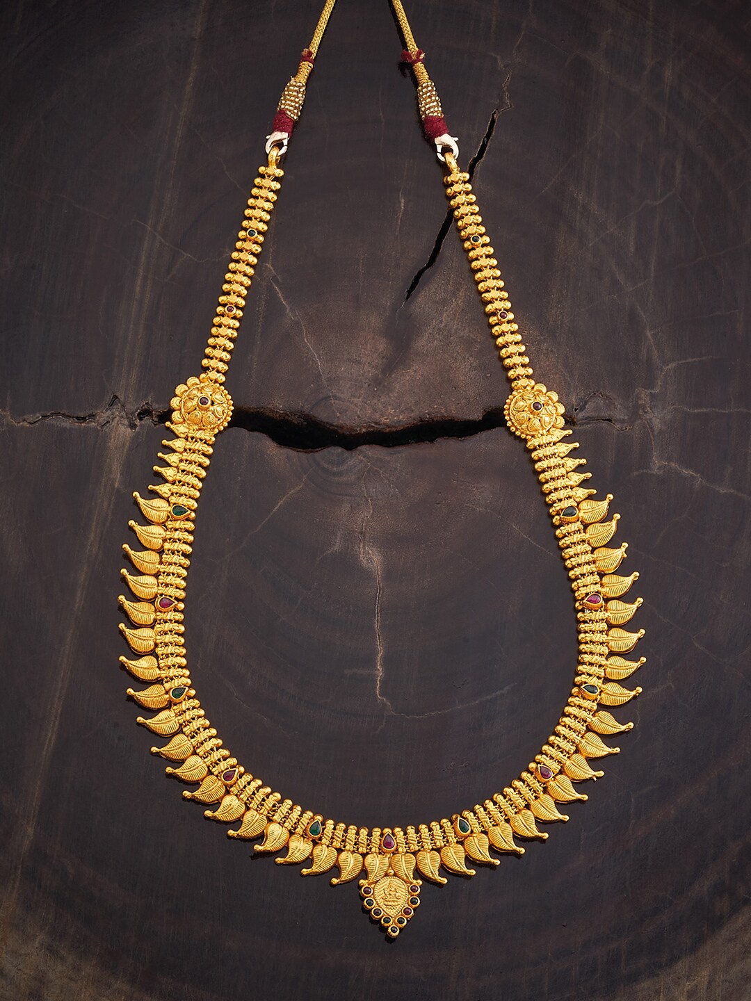 

Kushal's Fashion Jewellery Gold-Toned Temple Necklace