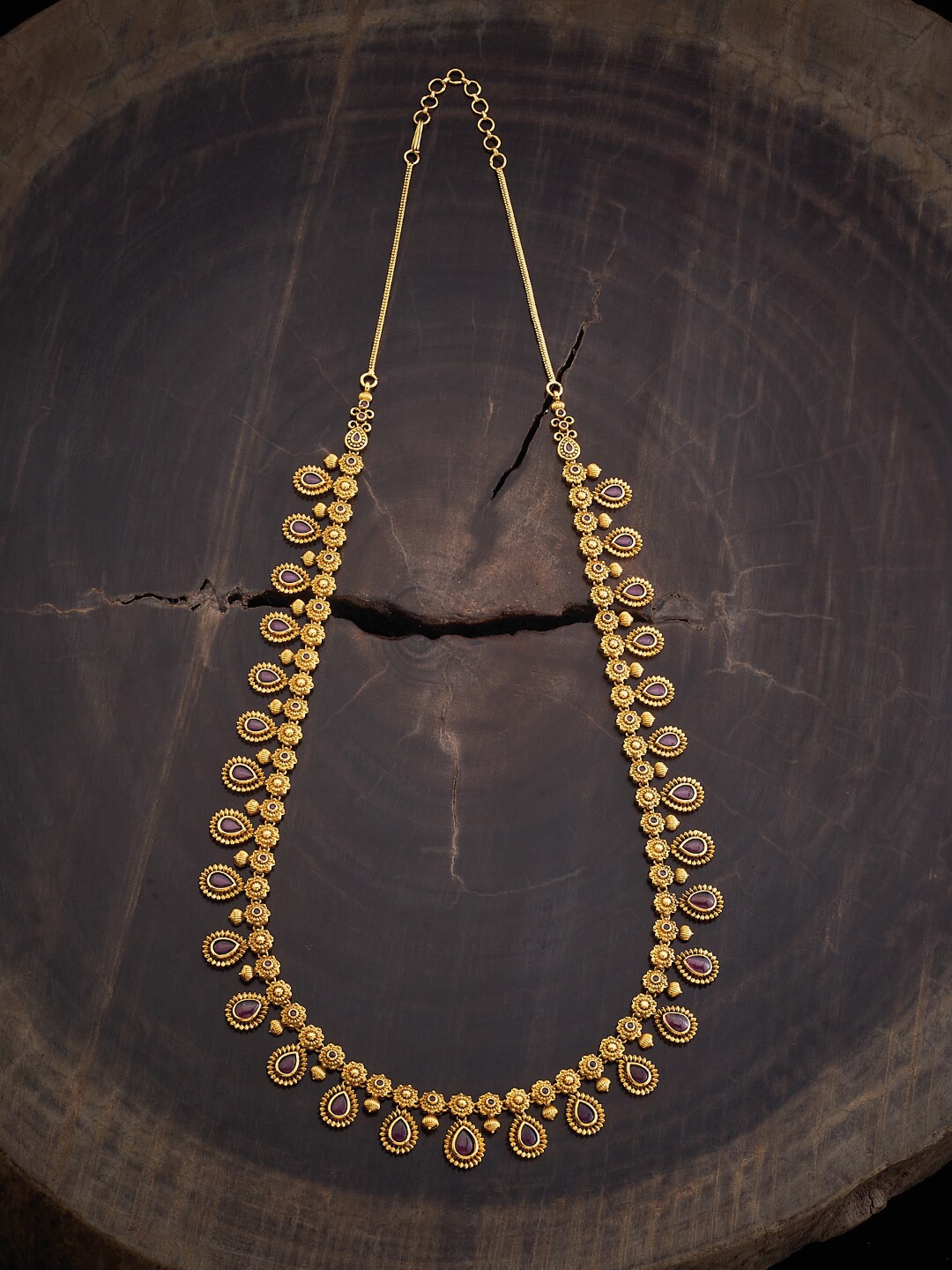 

Kushal's Fashion Jewellery Cubic Zirconia Studded Necklace, Gold