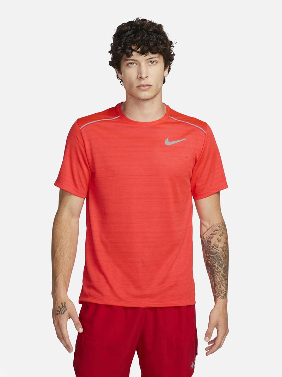 

Nike Dri-Fit Miler Short-Sleeve Running T-Shirt, Red