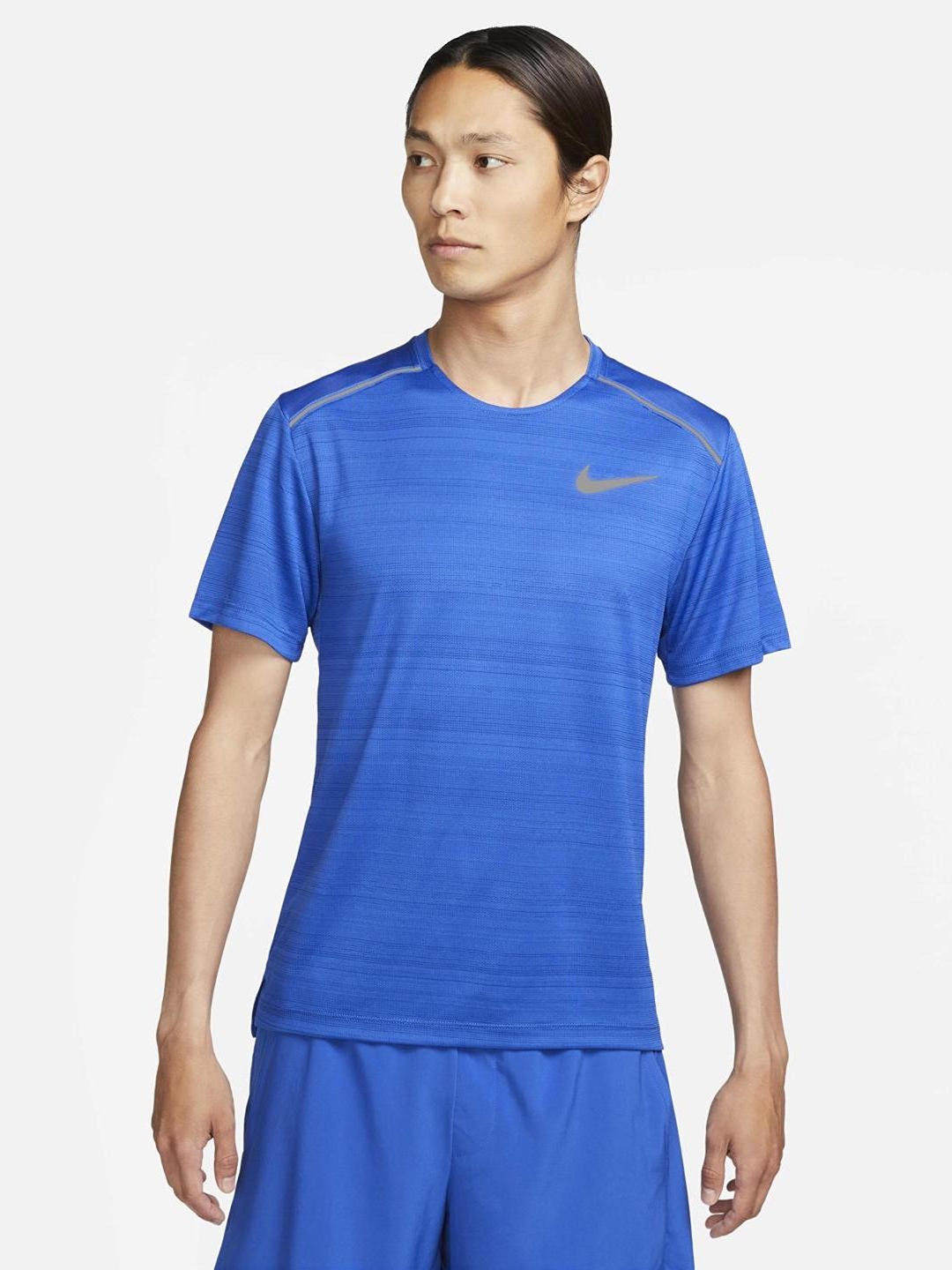 

Nike Dri-FIT Miler Short-Sleeve Running T-Shirt, Blue