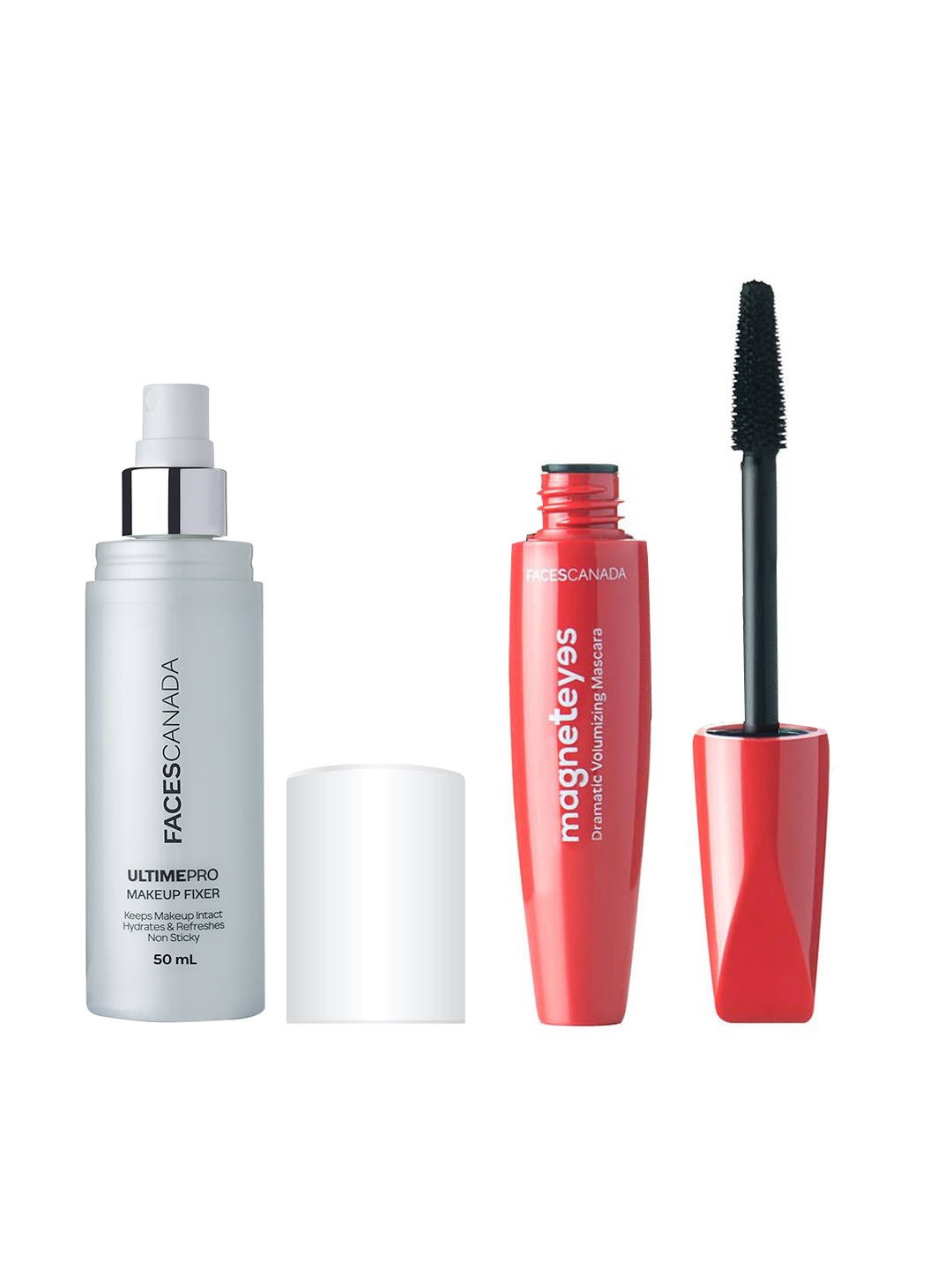 

FACES CANADA Set of Magneteyes Volumizing Mascara 9.5ml & Ultime Pro Makeup Fixer 50ml, Black