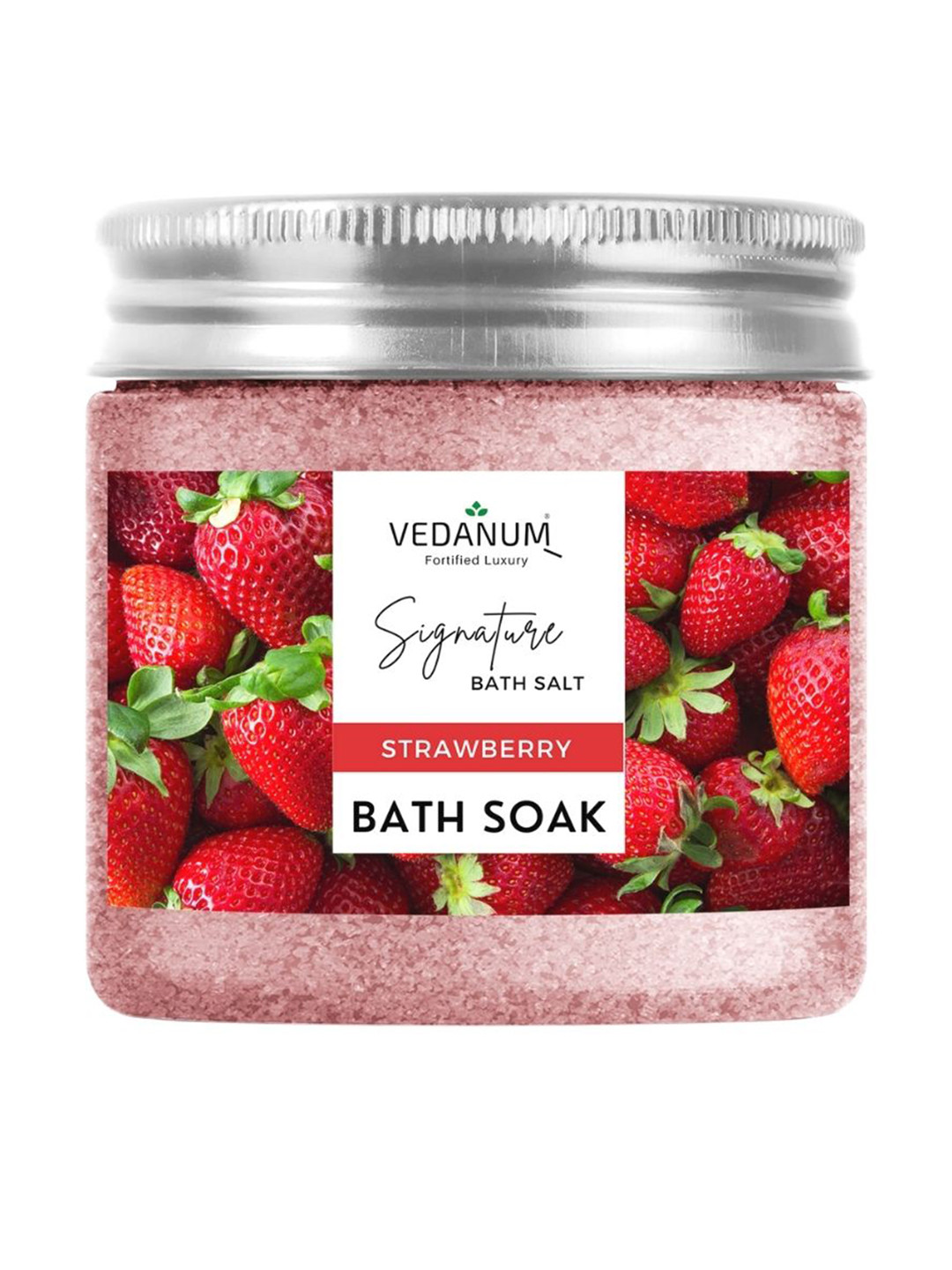 

VEDANUM Fortified Luxury Signature Bath Soak Salts 200 gm - Strawberry, Red