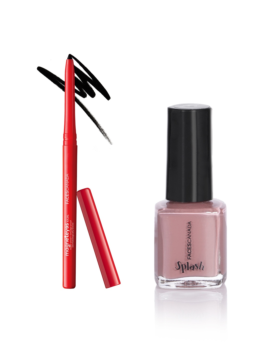 

FACES CANADA Set of Magneteyes Kajal & Splash High-Shine Nail Enamel, Black