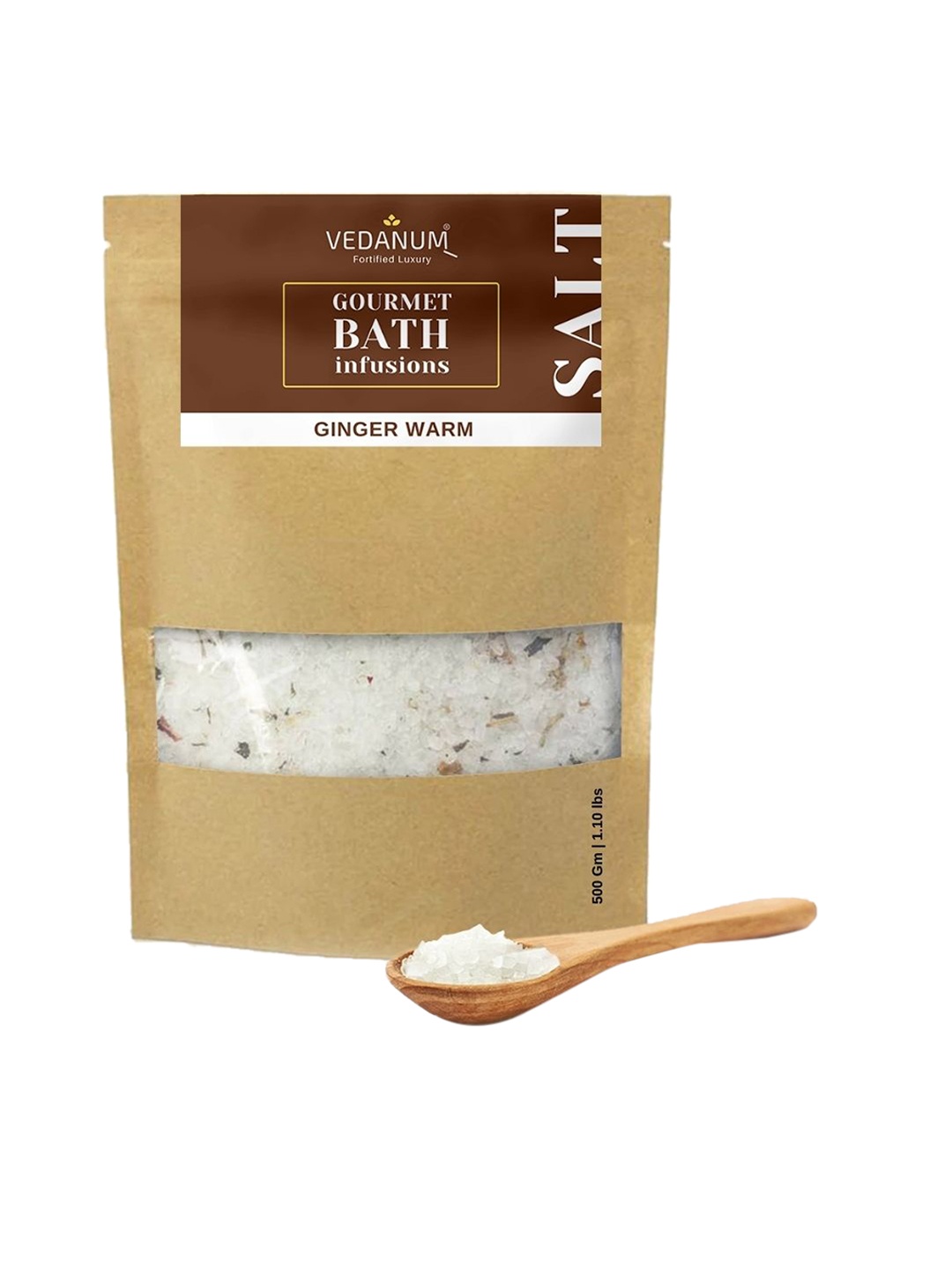 

VEDANUM Gourmet Bath Infusions Aroma Bath Salt 500 gm - Ginger Warm, Off white