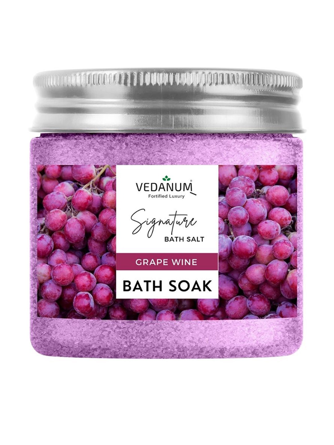 

VEDANUM Fortified Luxury Signature Bath Soak Salts 200 gm - Grape Wine, Purple