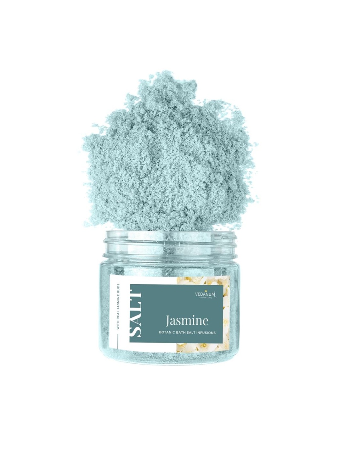 

VEDANUM Fortified Luxury Botanic Bath Salt Infusions 200 gm - Jasmine, Turquoise blue