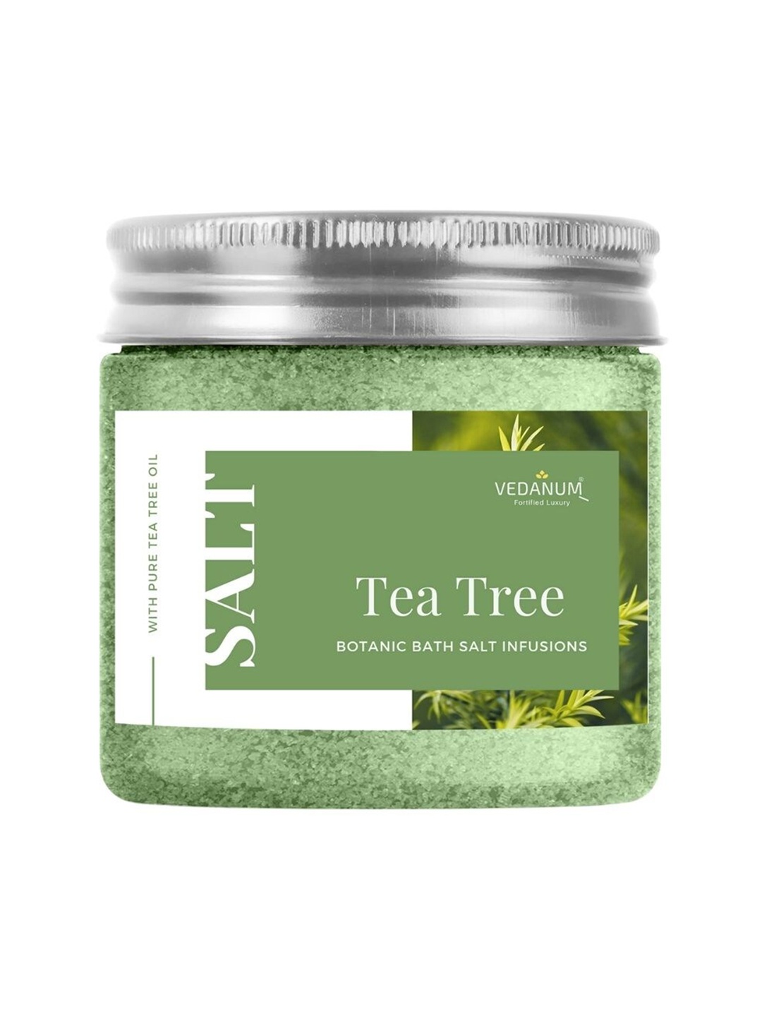 

VEDANUM Premium Aromatic Tea Tree Bath Salt For Skin Nourishment 200 gm, Transparent