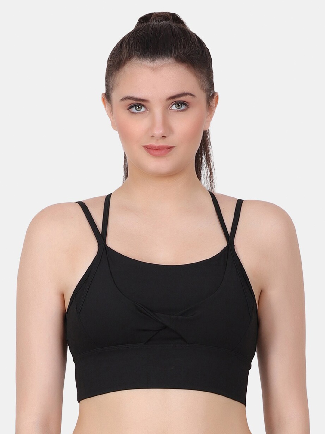 

Amour Secret Full Coverage Lightly Padded Sports Bra, Black