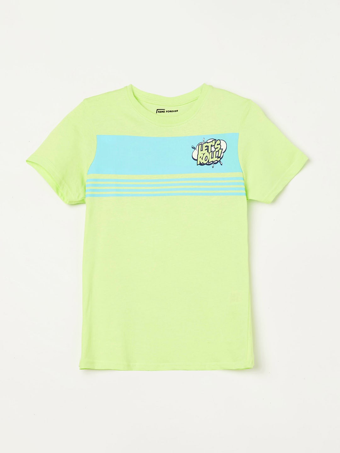 

Fame Forever by Lifestyle Boys Cotton T-shirt, Lime green