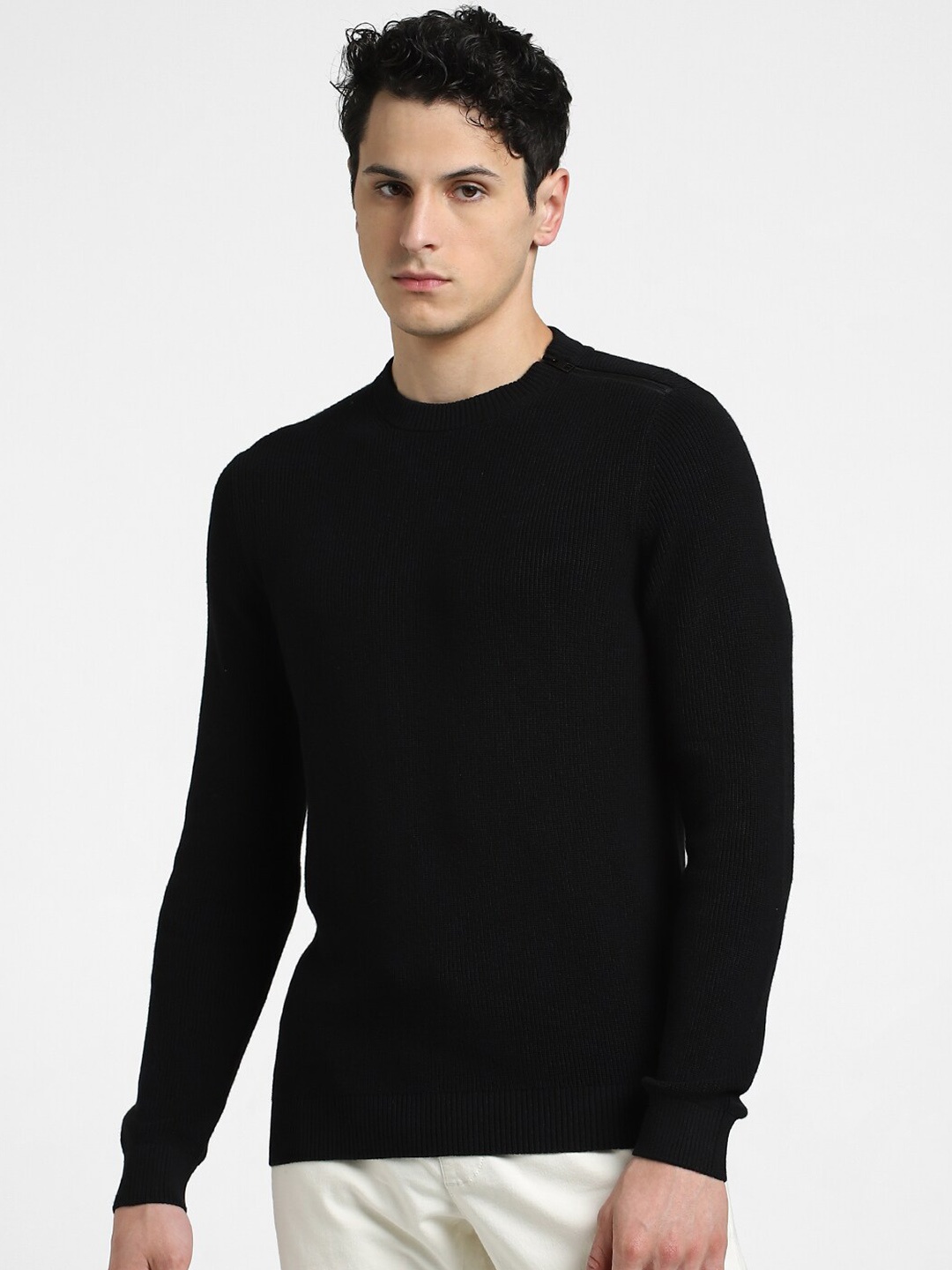 

Jack & Jones Cotton Pullover Sweaters, Black
