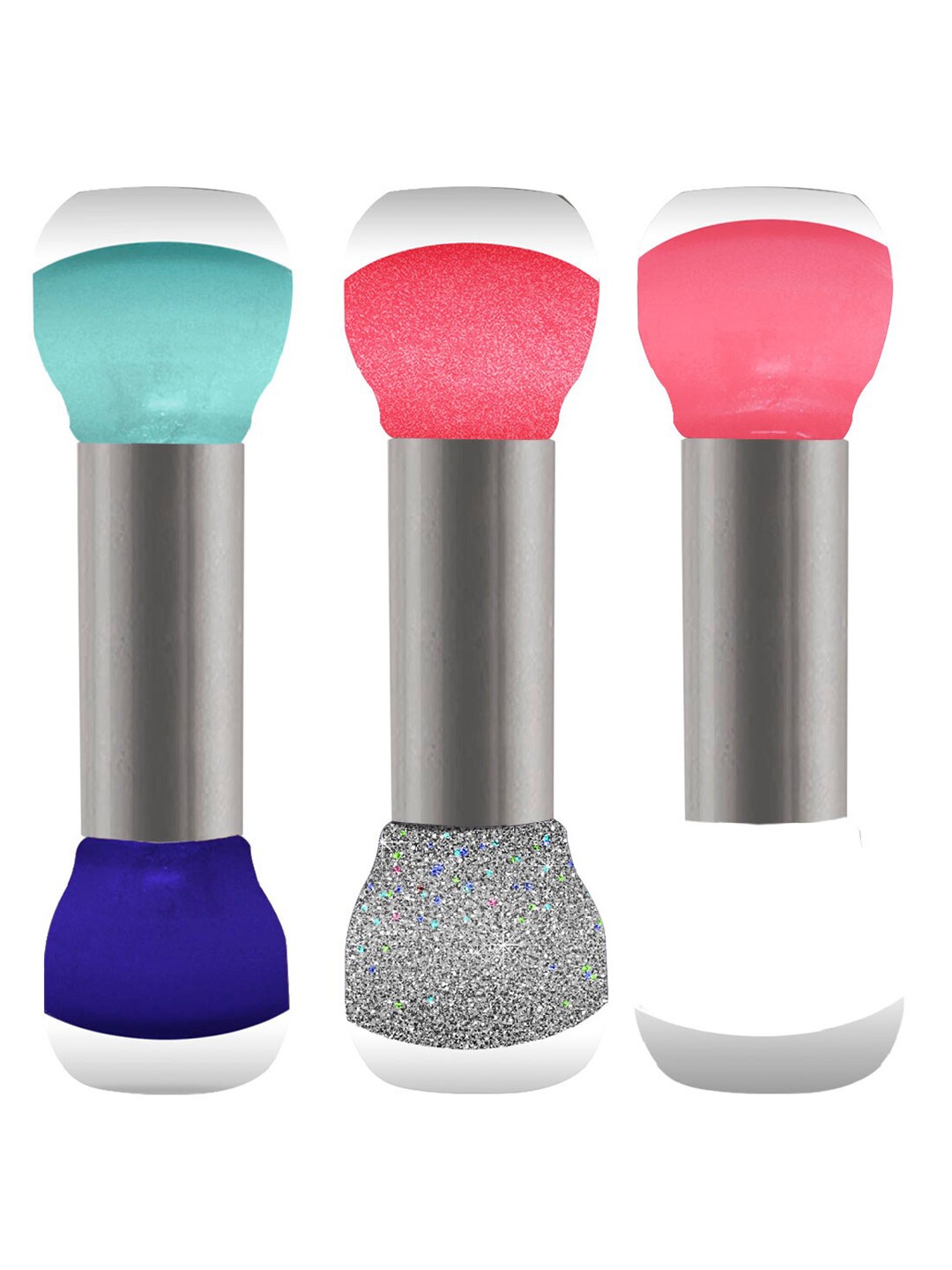 

Adbeni Set of 3 Mix Tone Loving Trend Color Quick Dry 2-In-1 Nail Polish - 5 ml each, Multi