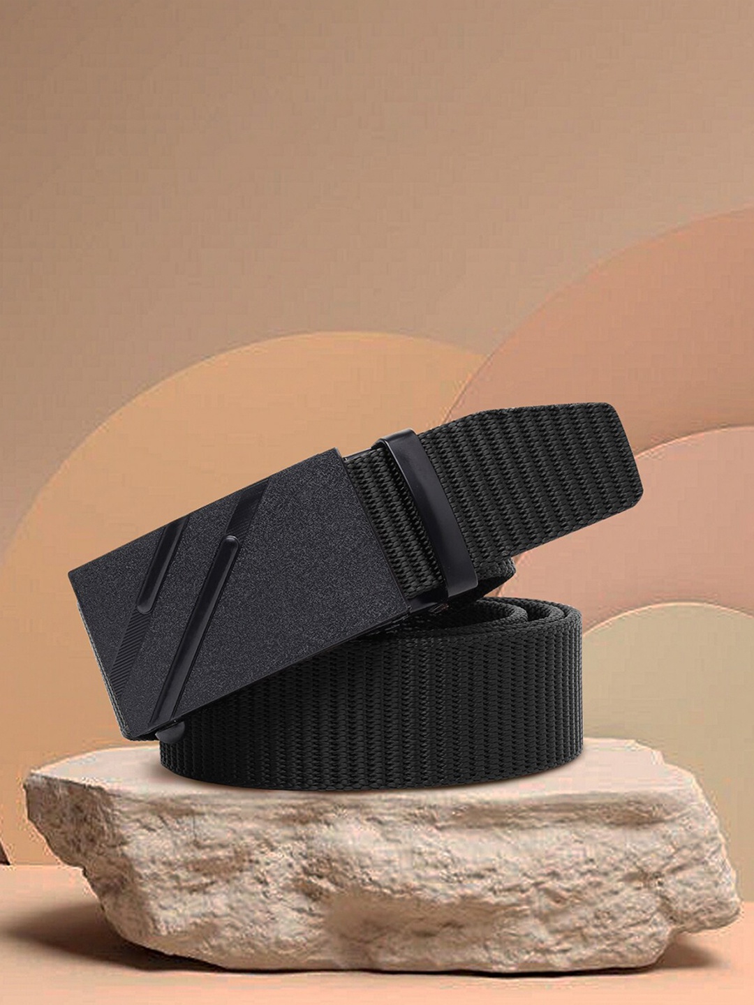 

Kastner Men Textured Canvas Belt, Black